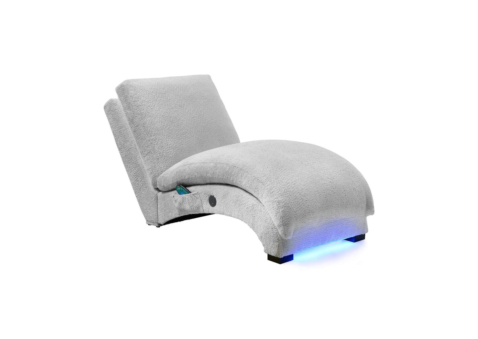 Nori Chaise With Heat Massage Usbc Led In Glam Fog image 8
