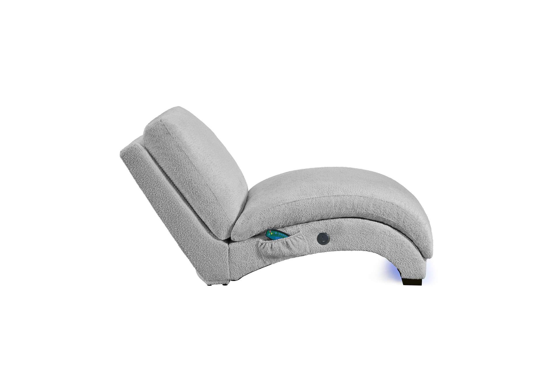 Nori Chaise With Heat Massage Usbc Led In Glam Fog image 11
