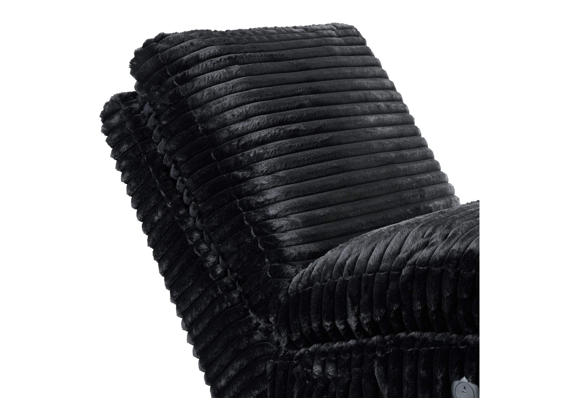 Nori Chaise With Heat Massage Usbc Led In Masis Black image 3