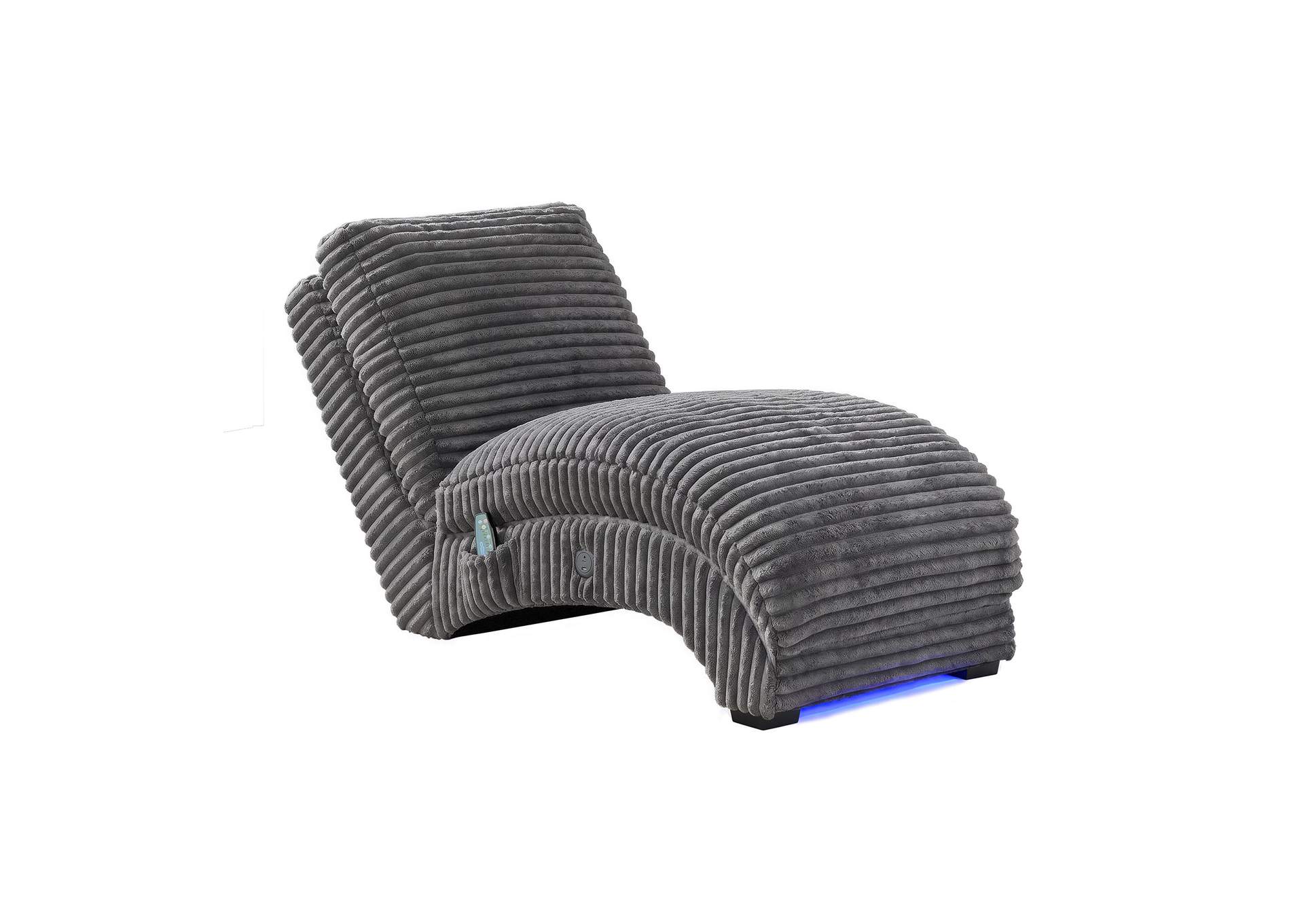 Nori Chaise With Heat Massage Usbc Led In Masis Granite image 3
