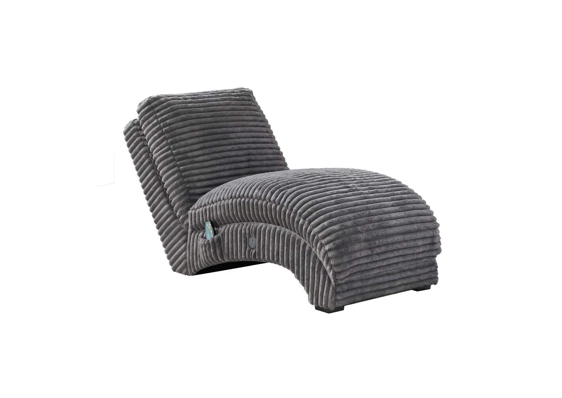 Nori Chaise With Heat Massage Usbc Led In Masis Granite image 4