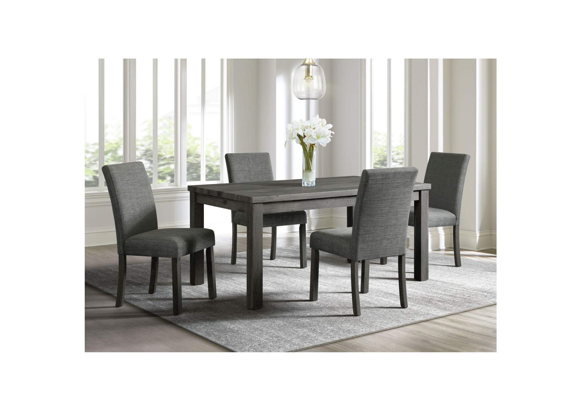 Oak Lawn Charcoal Grey Dining Table image 1