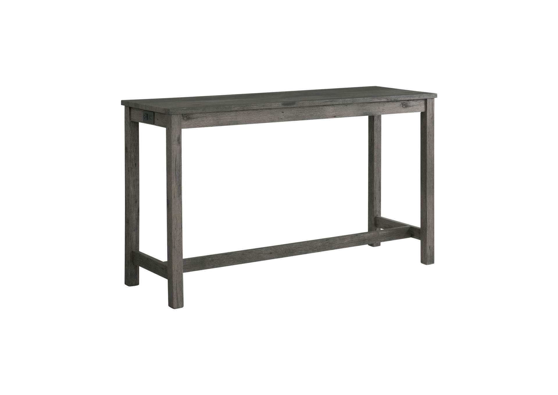 Oak Lawn Charcoal Grey Bar Table Single Pack Table 3 Grey Fabric Stools image 12