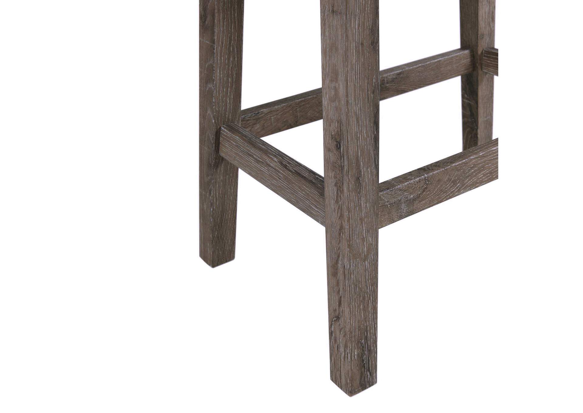 Oak Lawn Grey Bar Table Single Pack Table 3 Tan Fabric Stools image 13