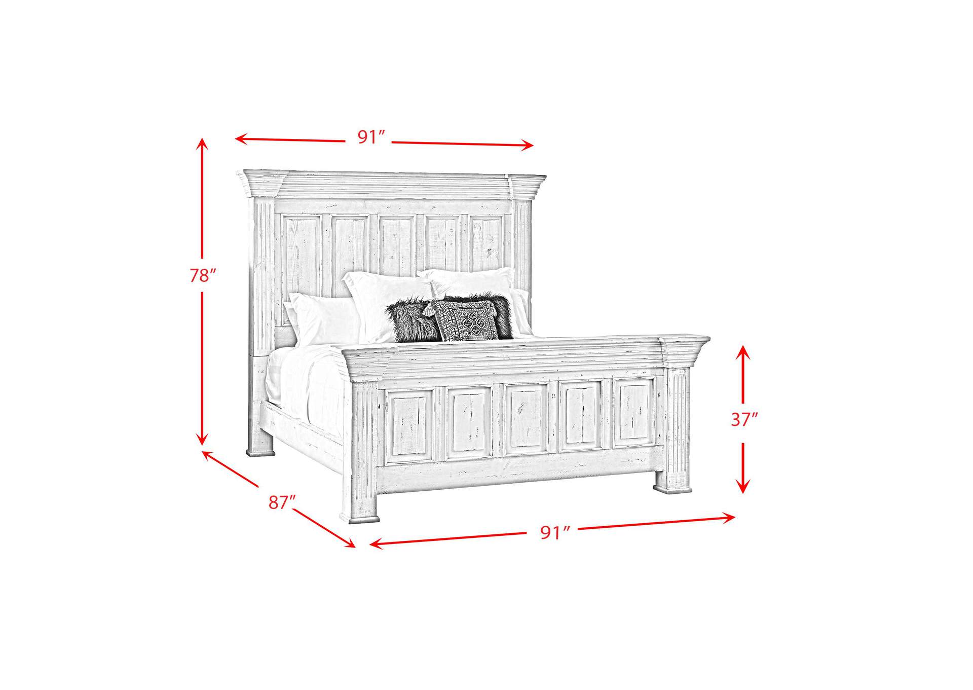 Olivia White King Bed image 7