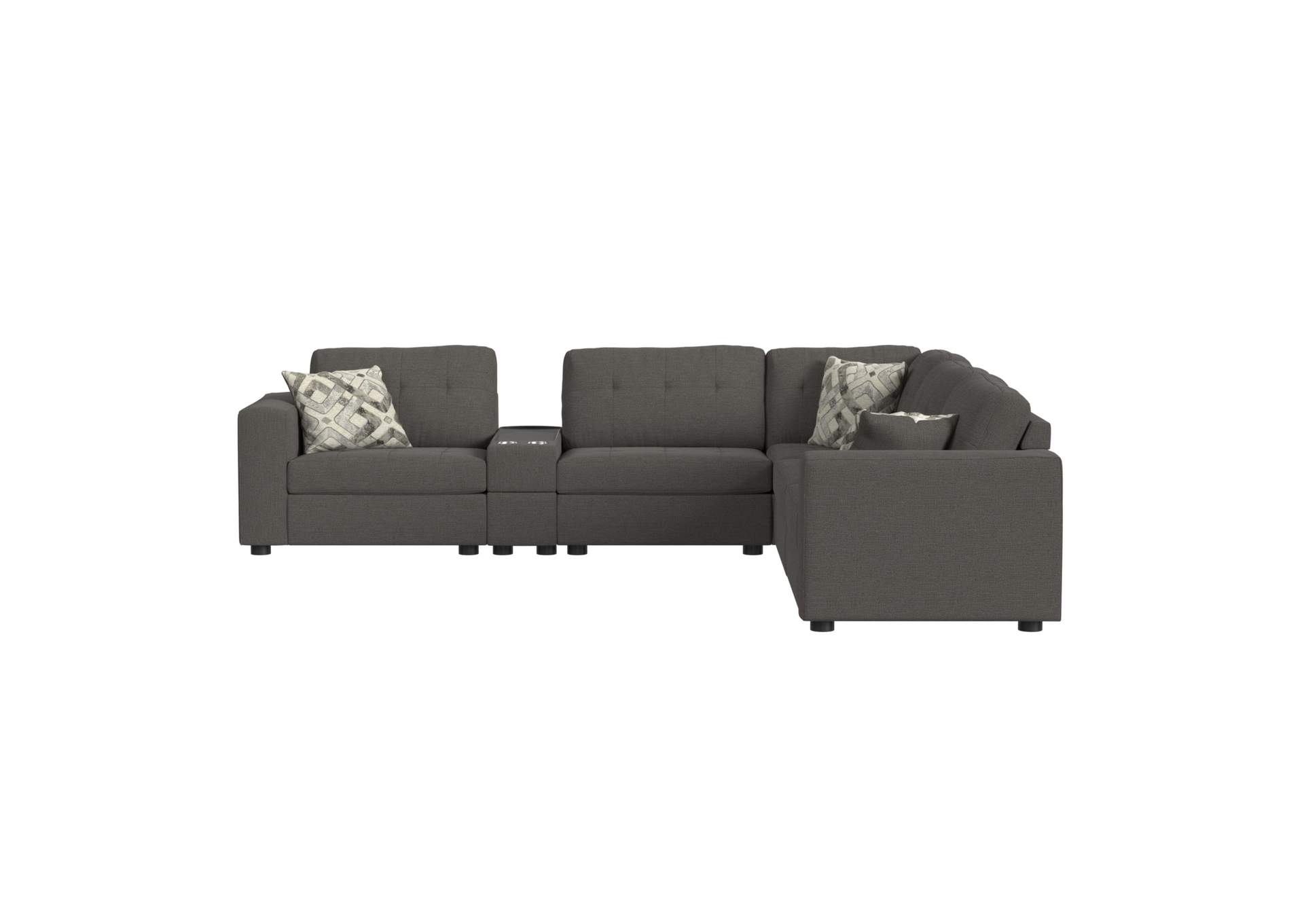 Options One 7 Piece Living Room Set In Palmer Plus Ash image 4