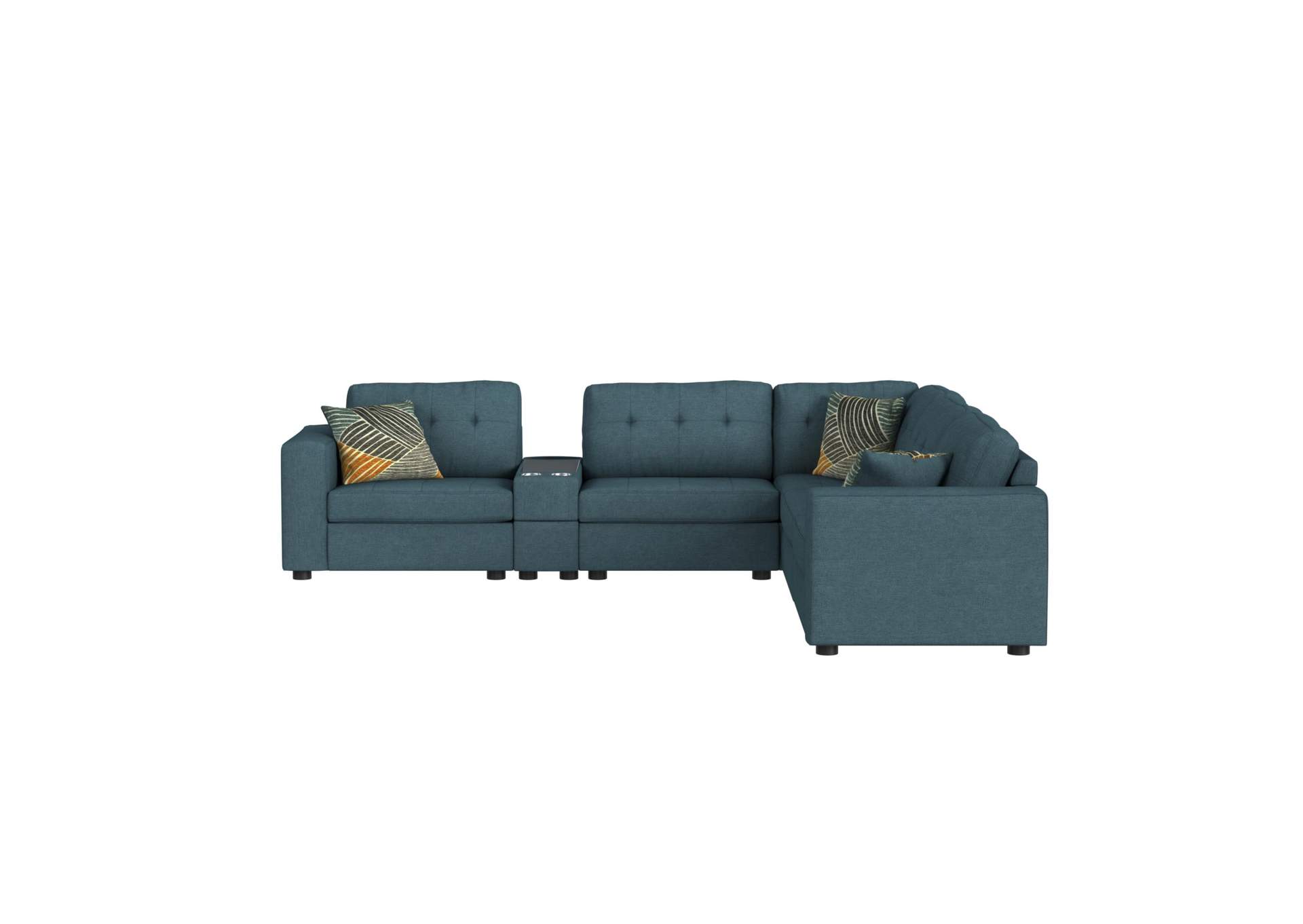 Options One 7 Piece Living Room Set In Palmer Plus Teal image 4