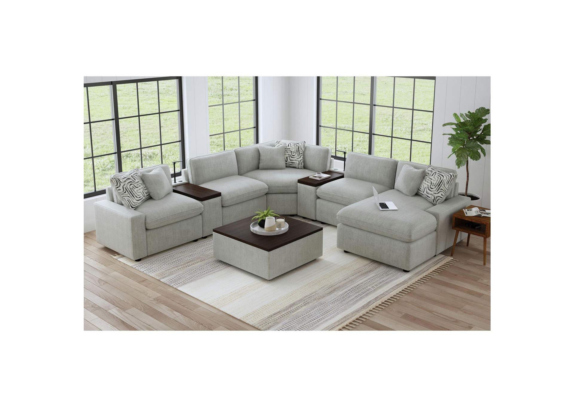 Options Three Right Hand Facingp1 Chaise In Alpha Fog With 2 Pillows 20 Self - Pillow And 23 Half S22423A - 3 image 1