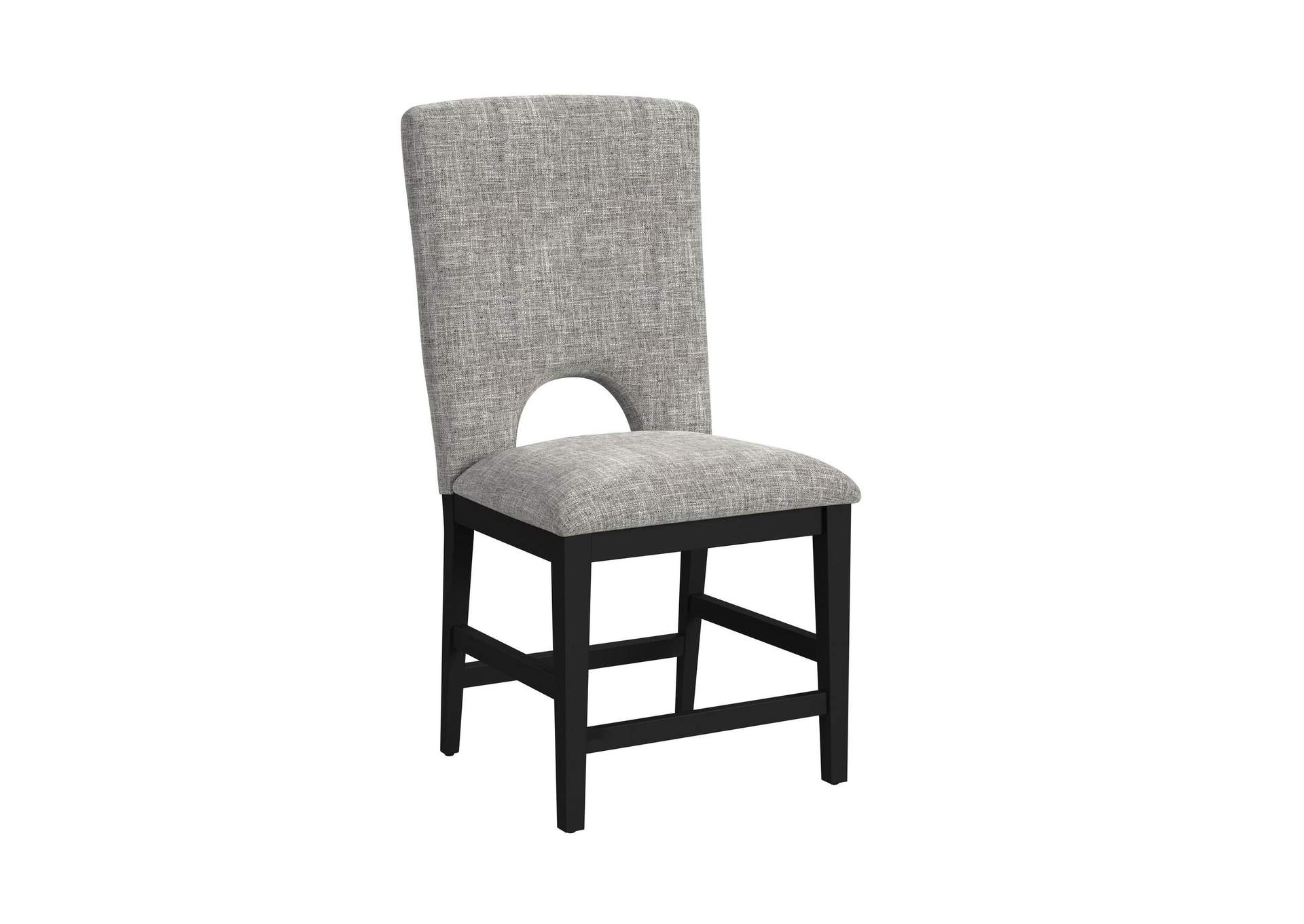 Oregon Counter Side Chair With Grey Fabric In Black 2 Per Carton image 7