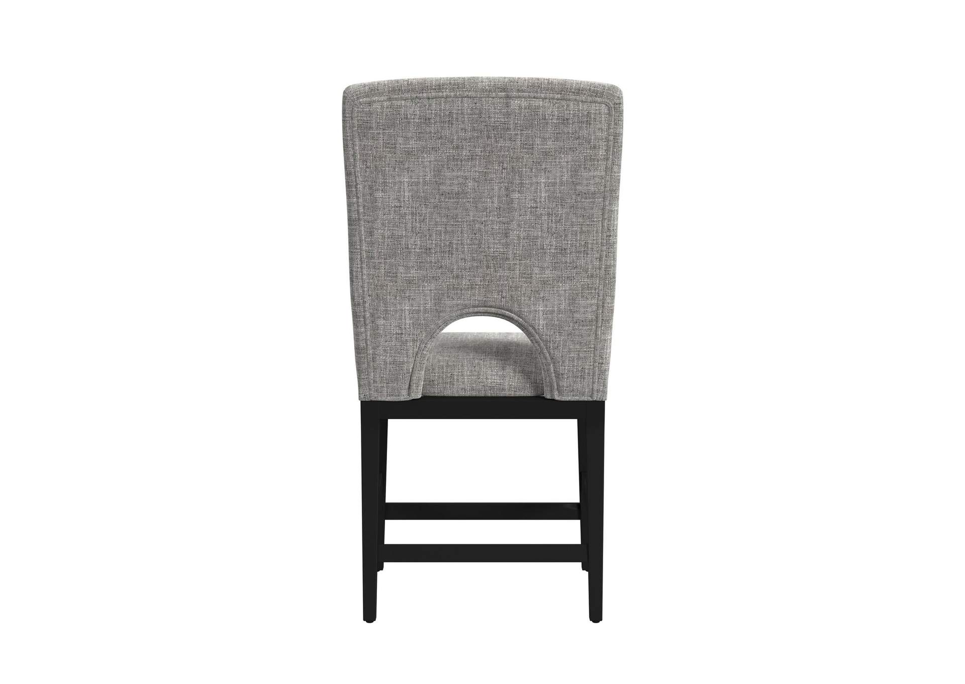 Oregon Counter Side Chair With Grey Fabric In Black 2 Per Carton image 9