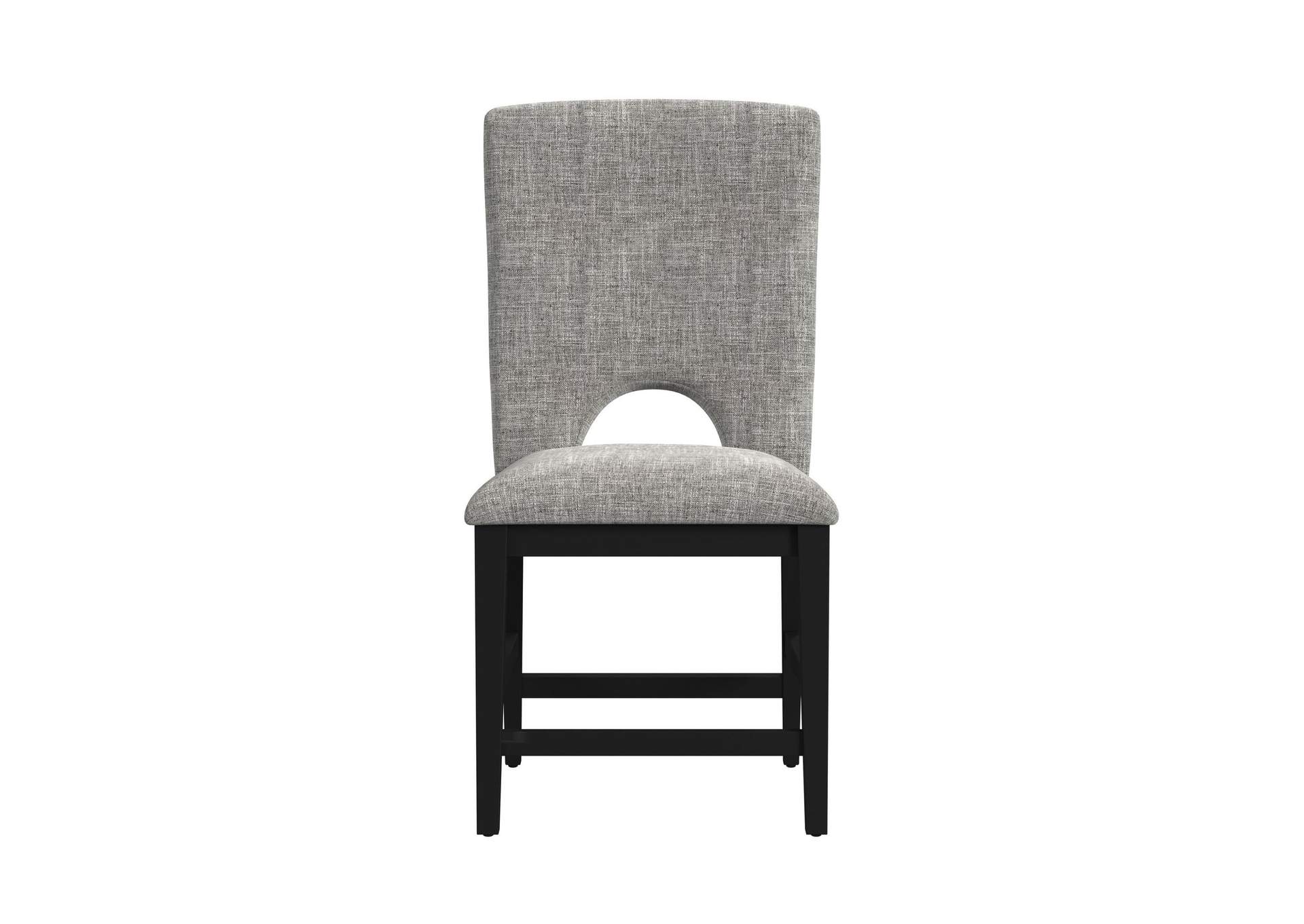 Oregon Counter Side Chair With Grey Fabric In Black 2 Per Carton image 8