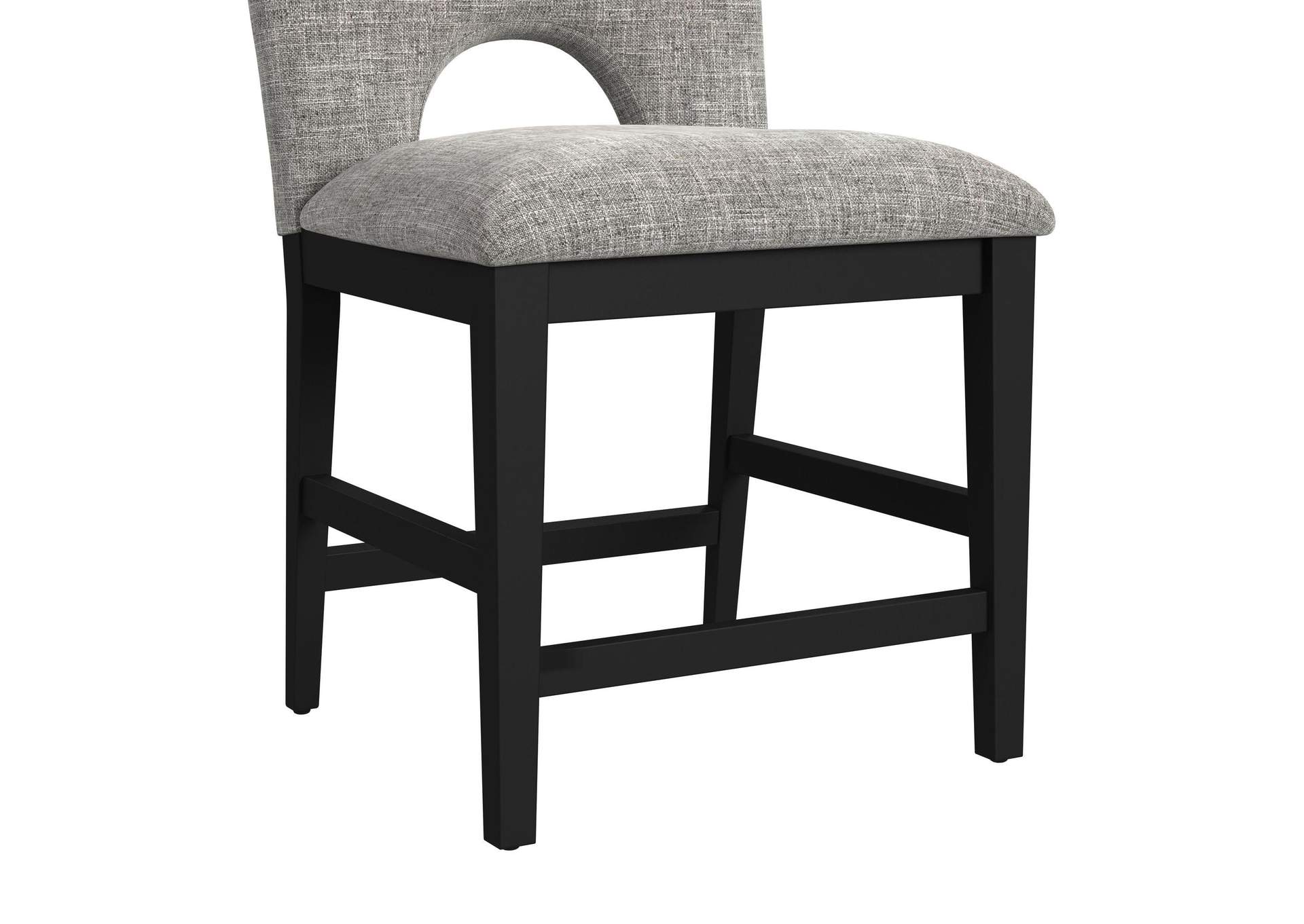 Oregon Counter Side Chair With Grey Fabric In Black 2 Per Carton image 5