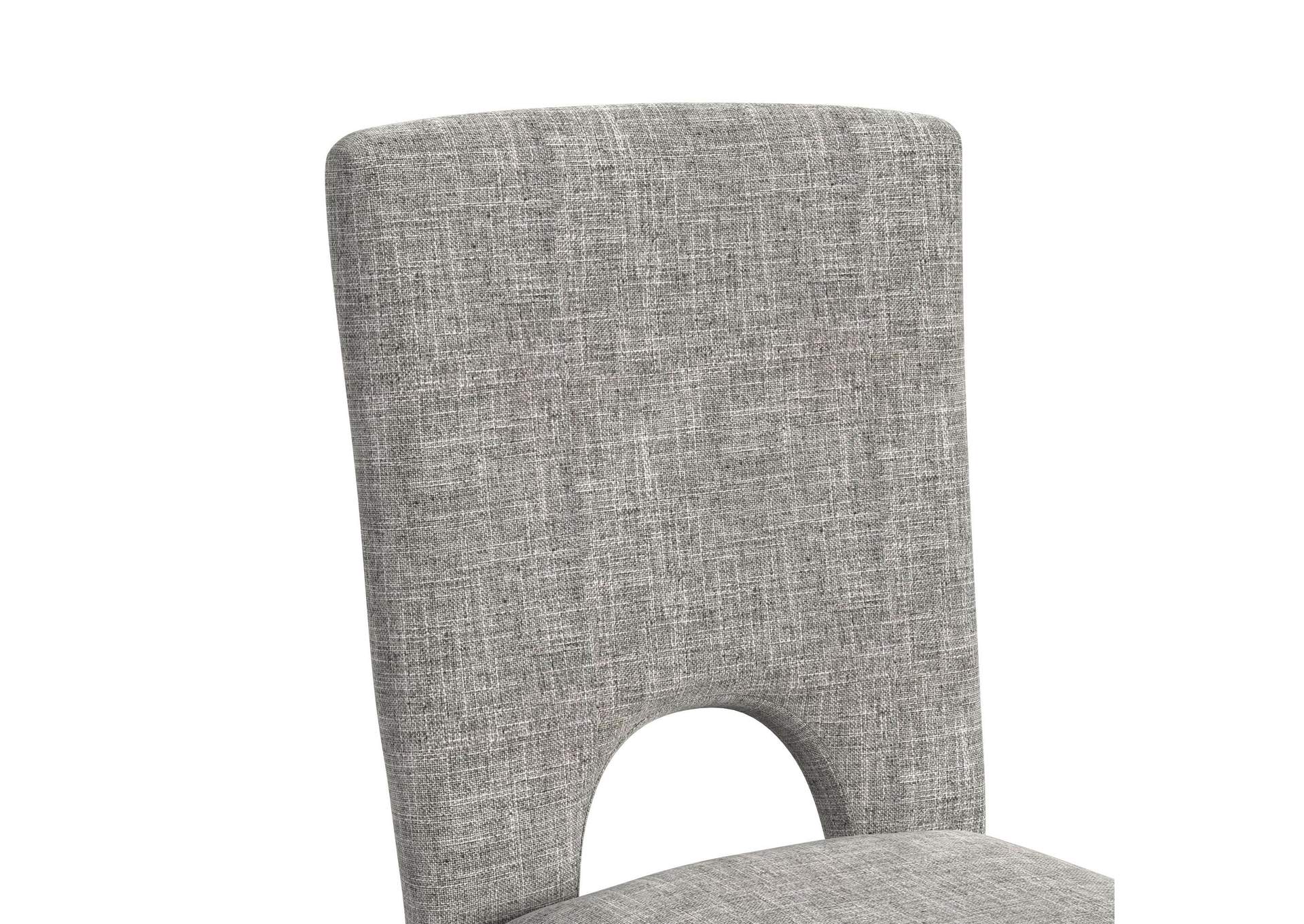 Oregon Counter Side Chair With Grey Fabric In Black 2 Per Carton image 4