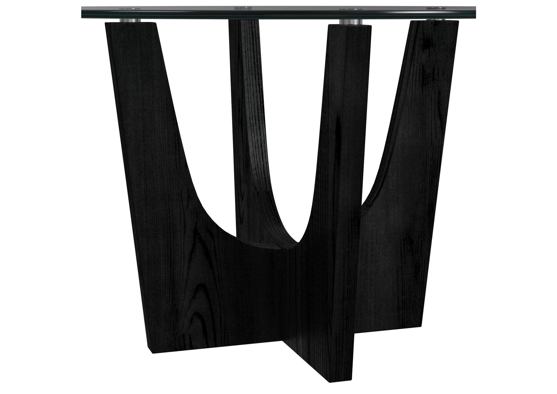 Oregon Round Counter Table With Glass Top In Black image 4