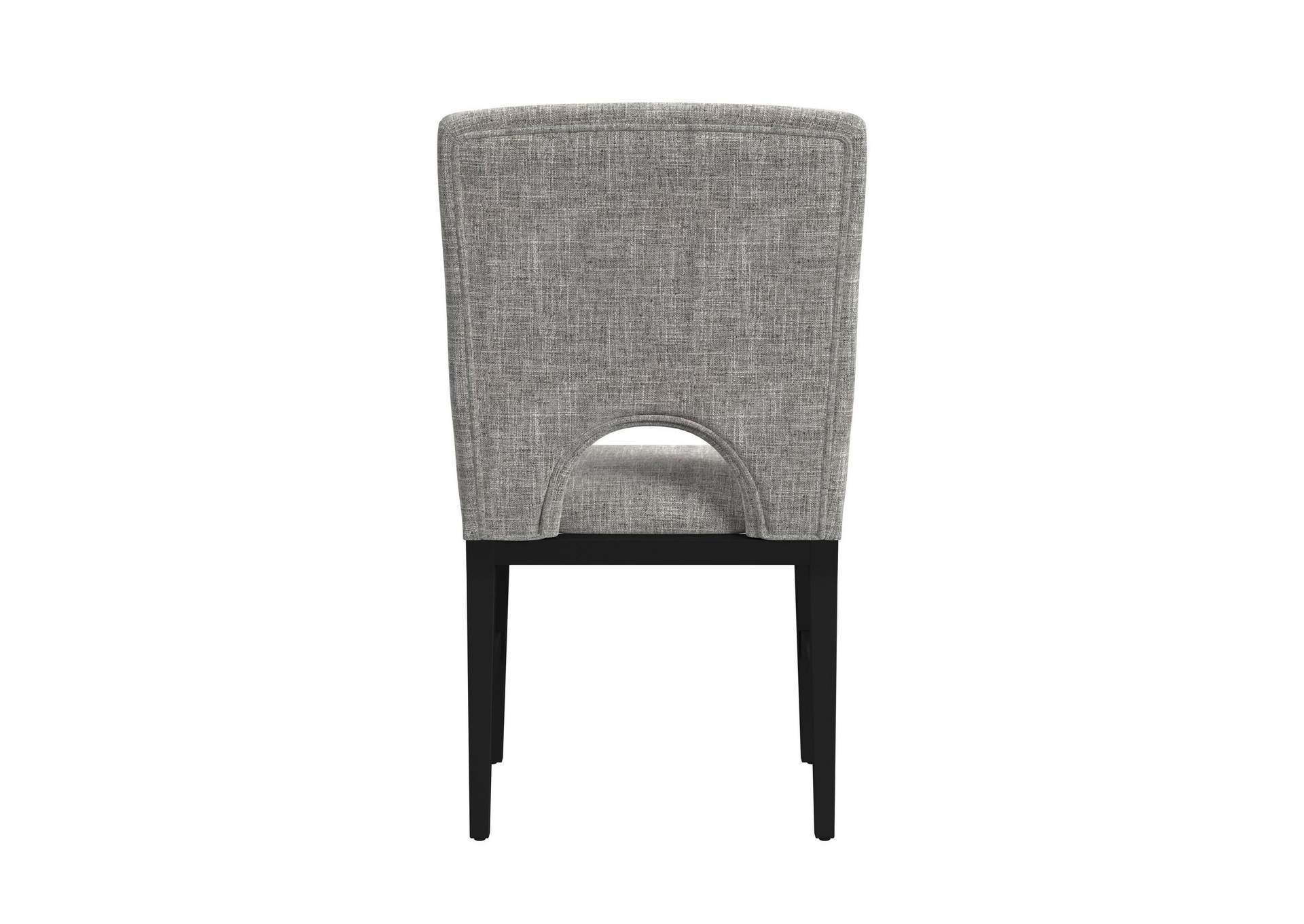 Oregon Dining Side Chair With Grey Fabric In Black 2 Per Carton image 9