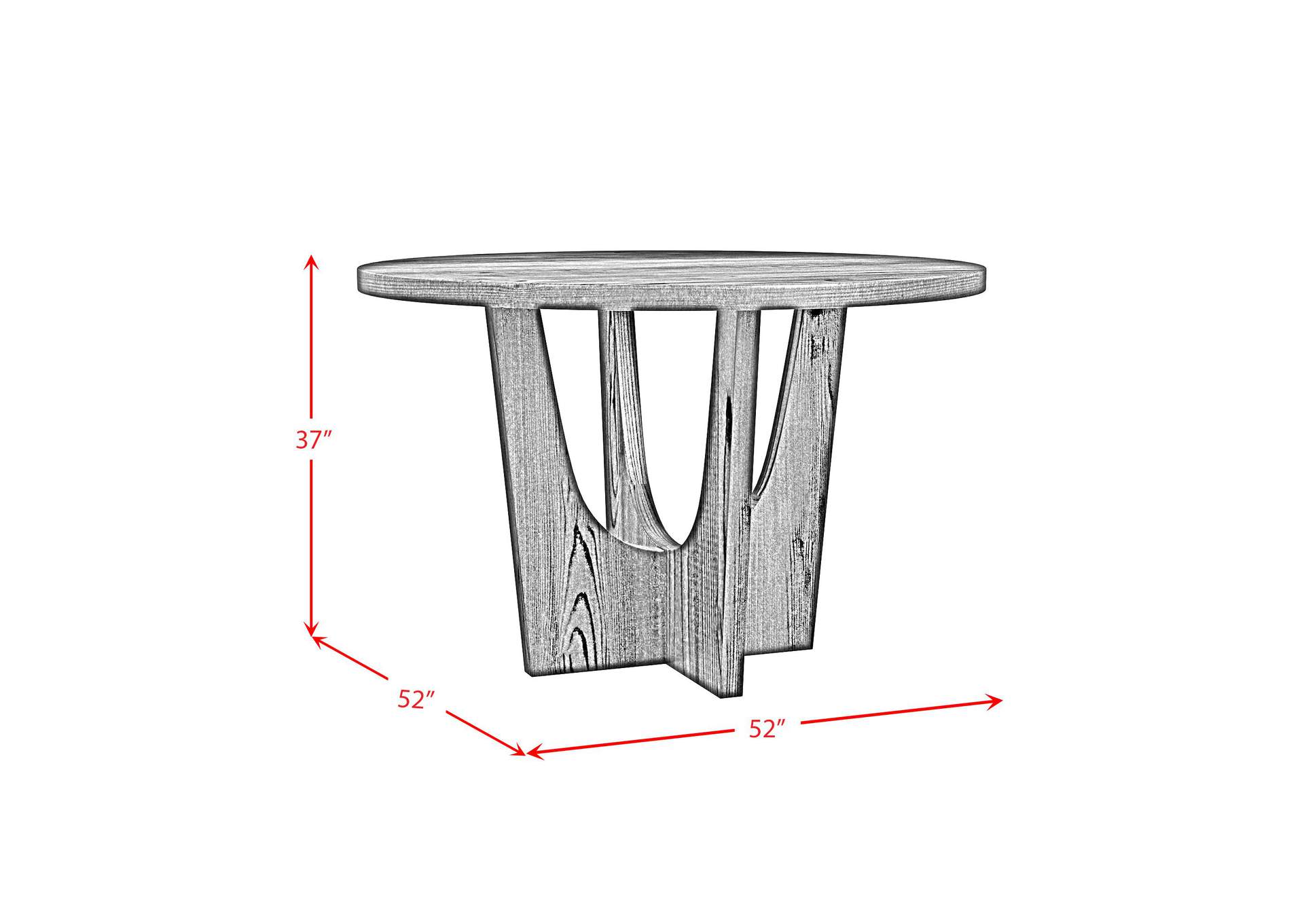 Oregon Round Counter Table With Black Wood Top In Black image 5