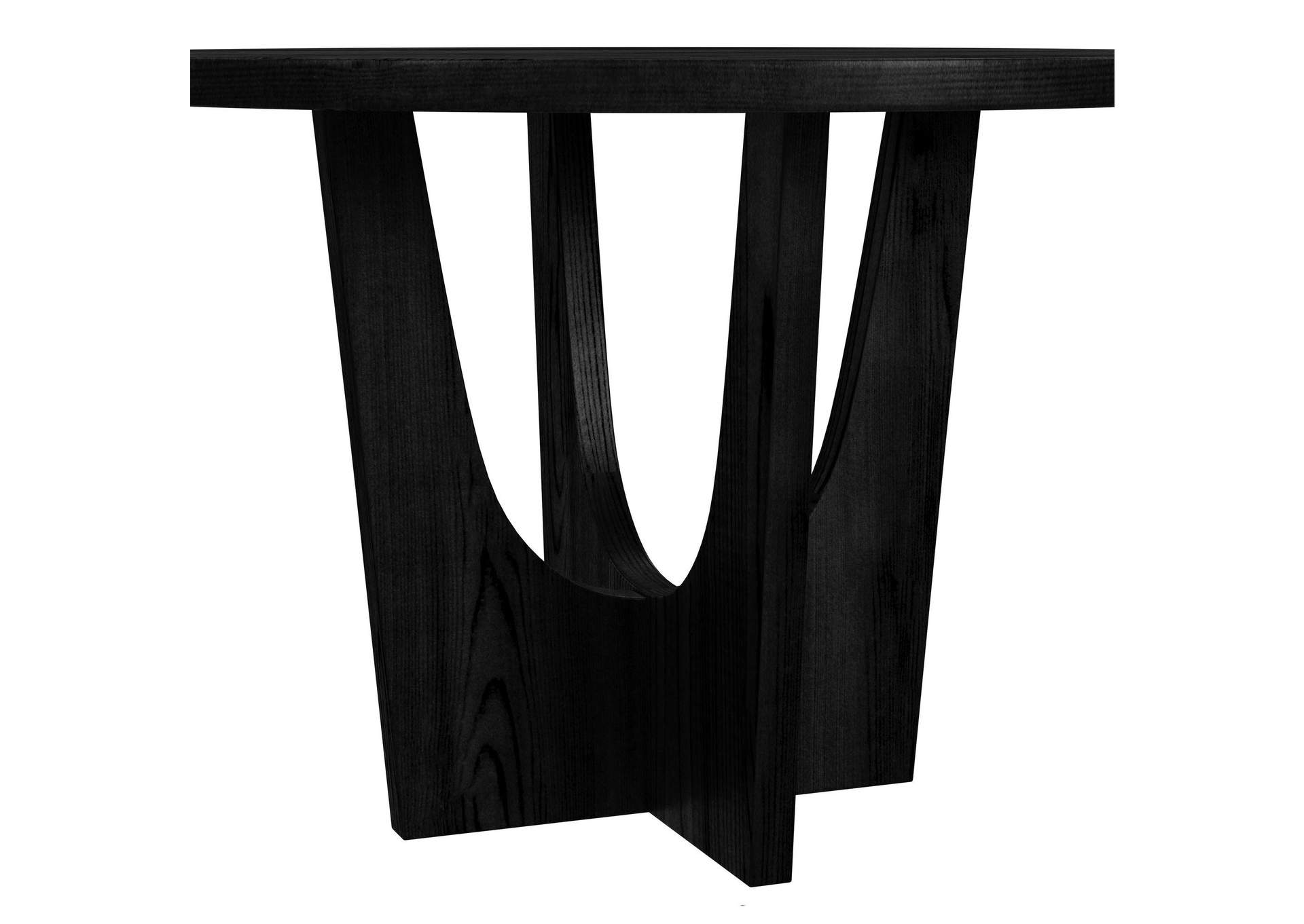 Oregon Round Counter Table With Black Wood Top In Black image 4