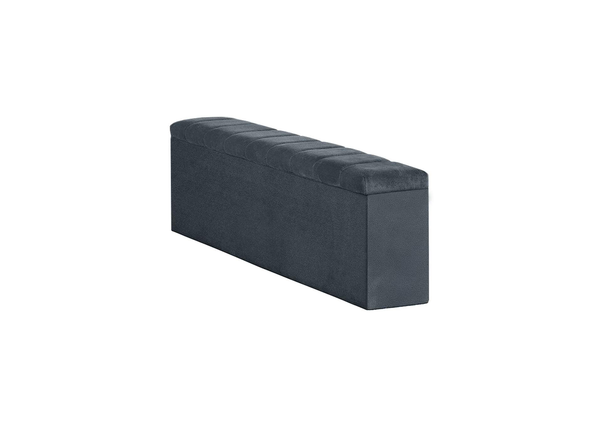 Ottawa Interchangeable Side Storage Bench In Grey Linen