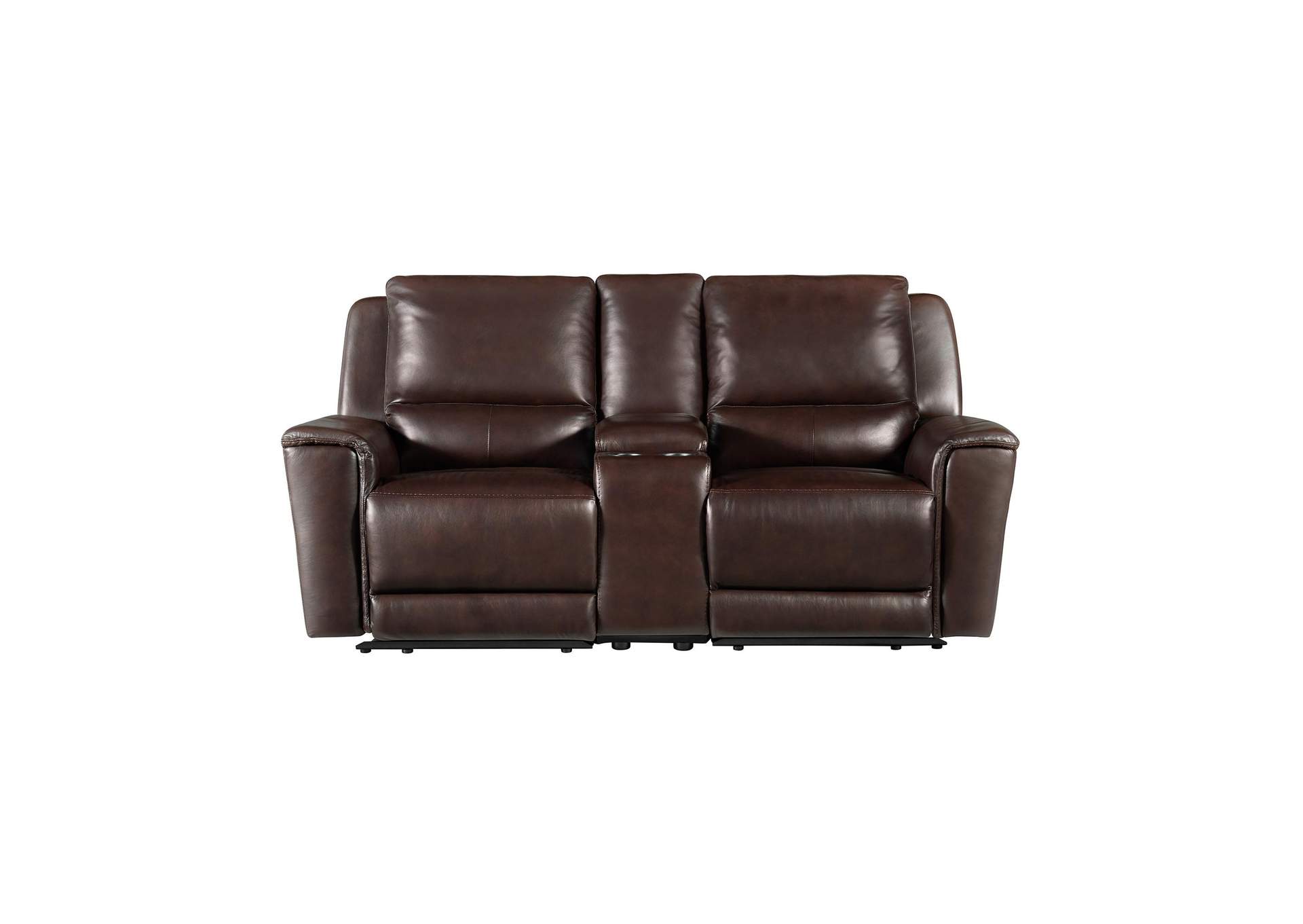 Pantera Power Motion Loveseat With Console In Palais Dark Brown image 11