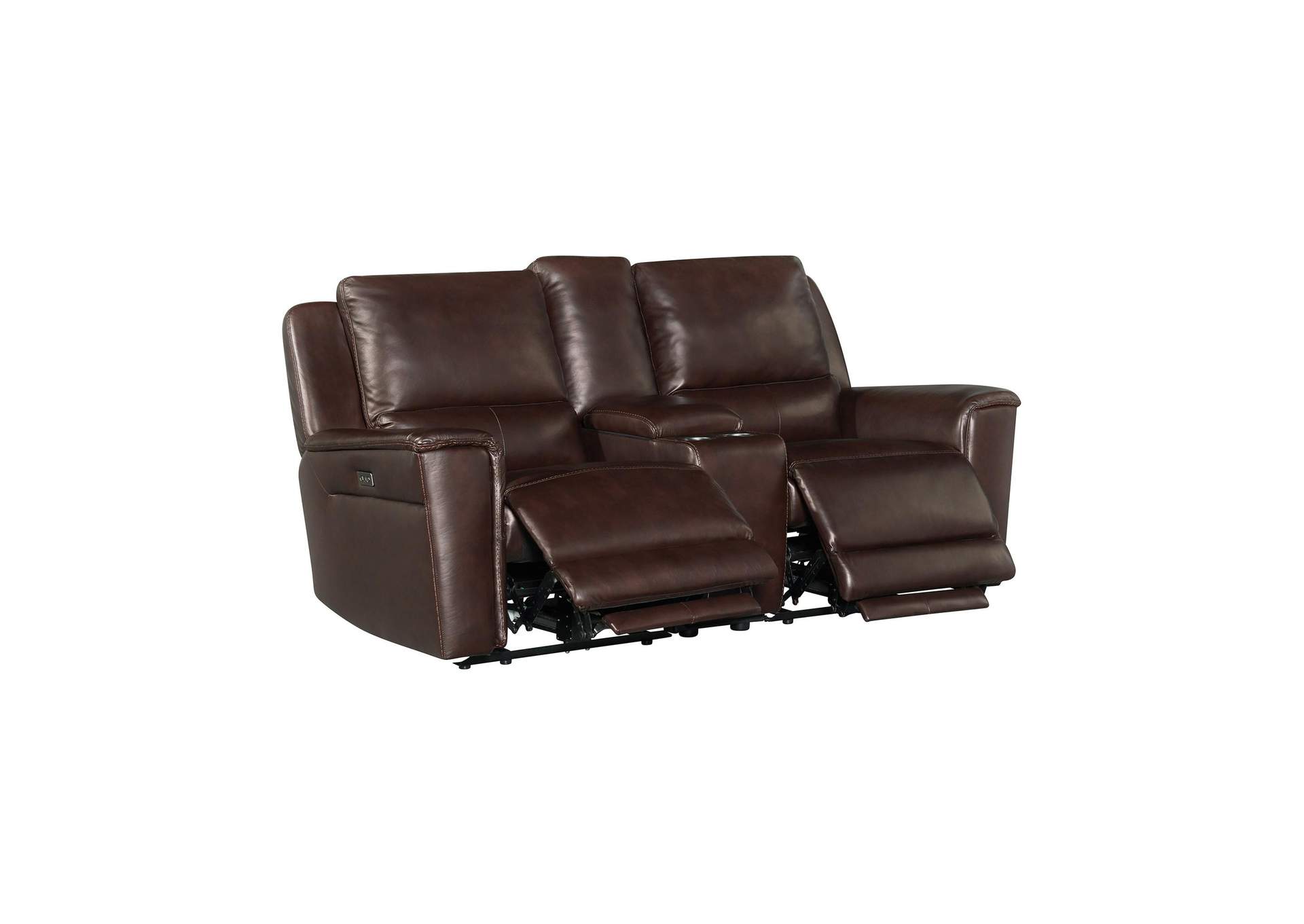Pantera Power Motion Loveseat With Console In Palais Dark Brown image 9