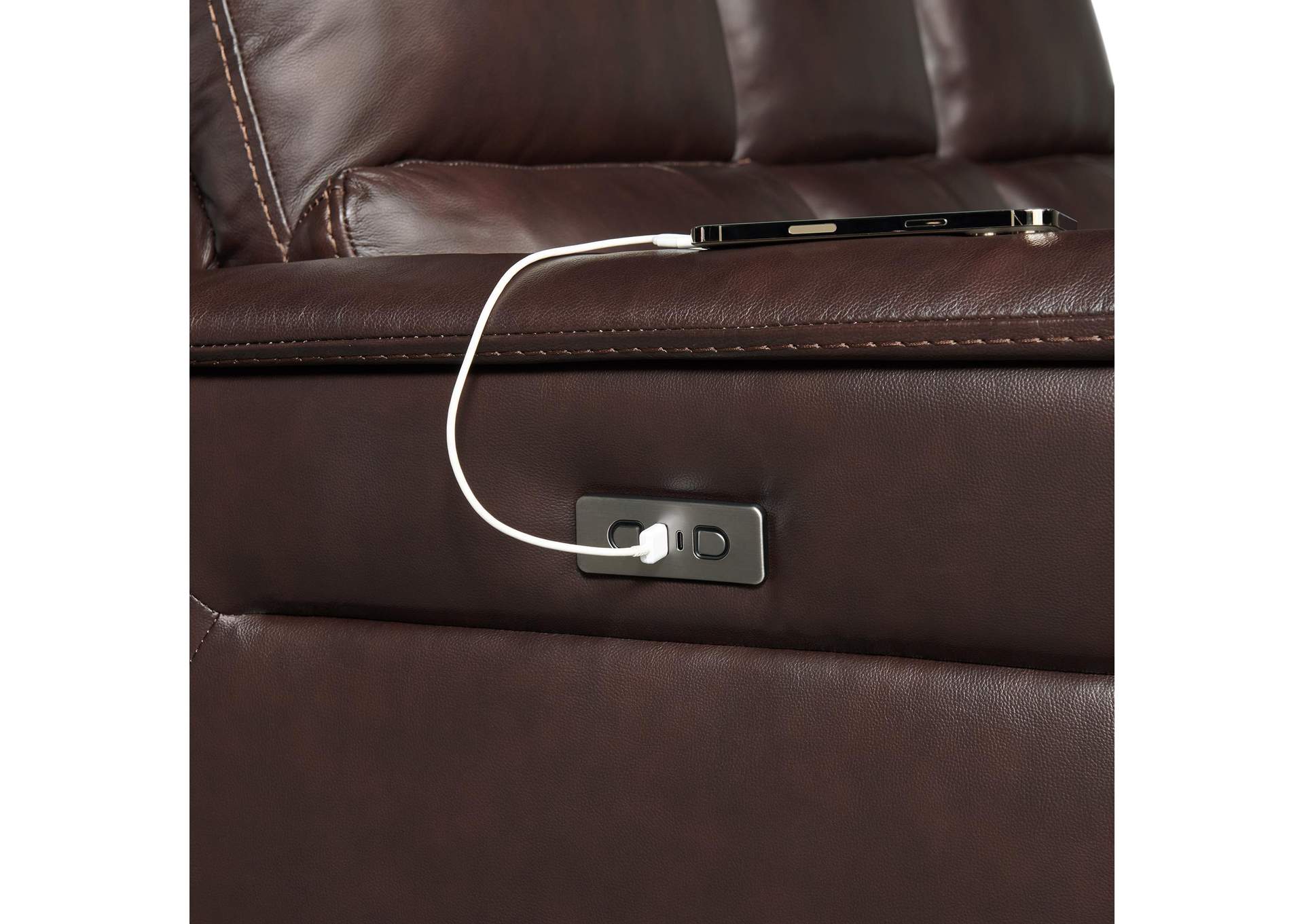Pantera Power Motion Sofa In Palais Dark Brown image 4