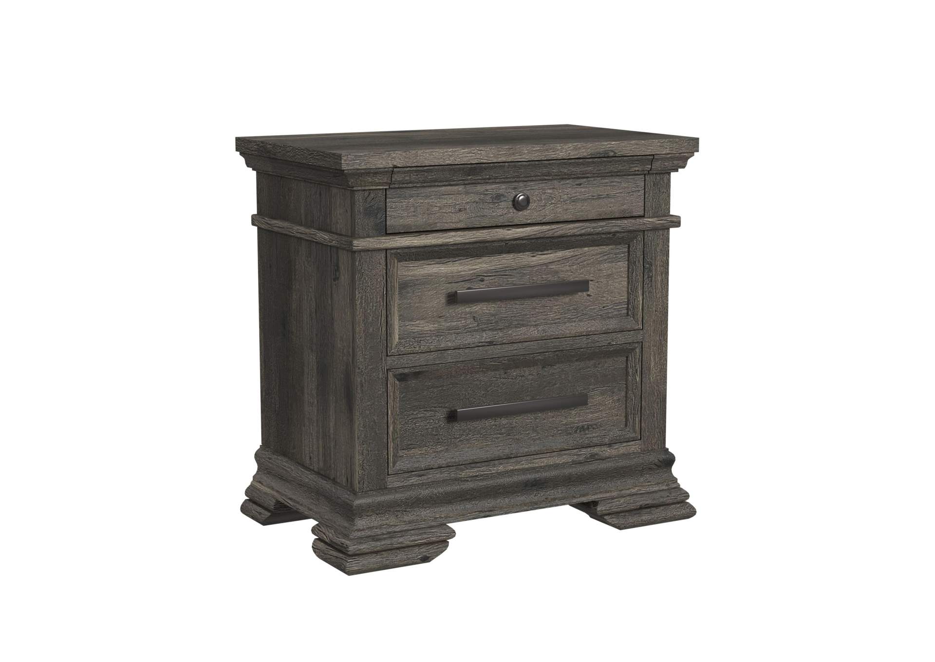 Park Ridge 3 - Drawer Nightstand In Charcoal