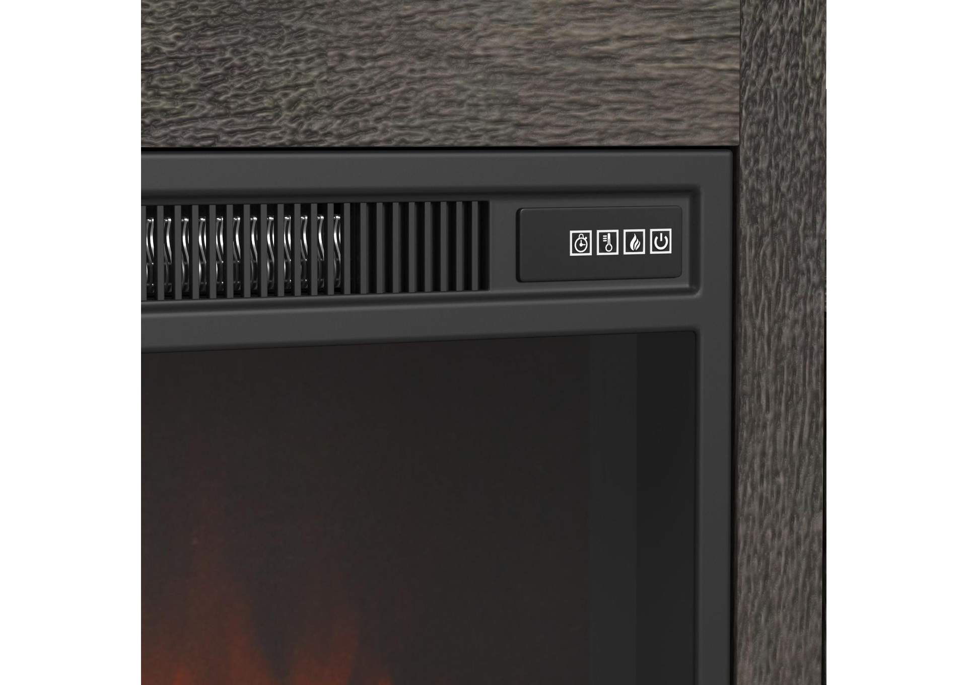 Park Ridge Kit - 82 TV Console With Fireplace Insert In Charcoal image 4