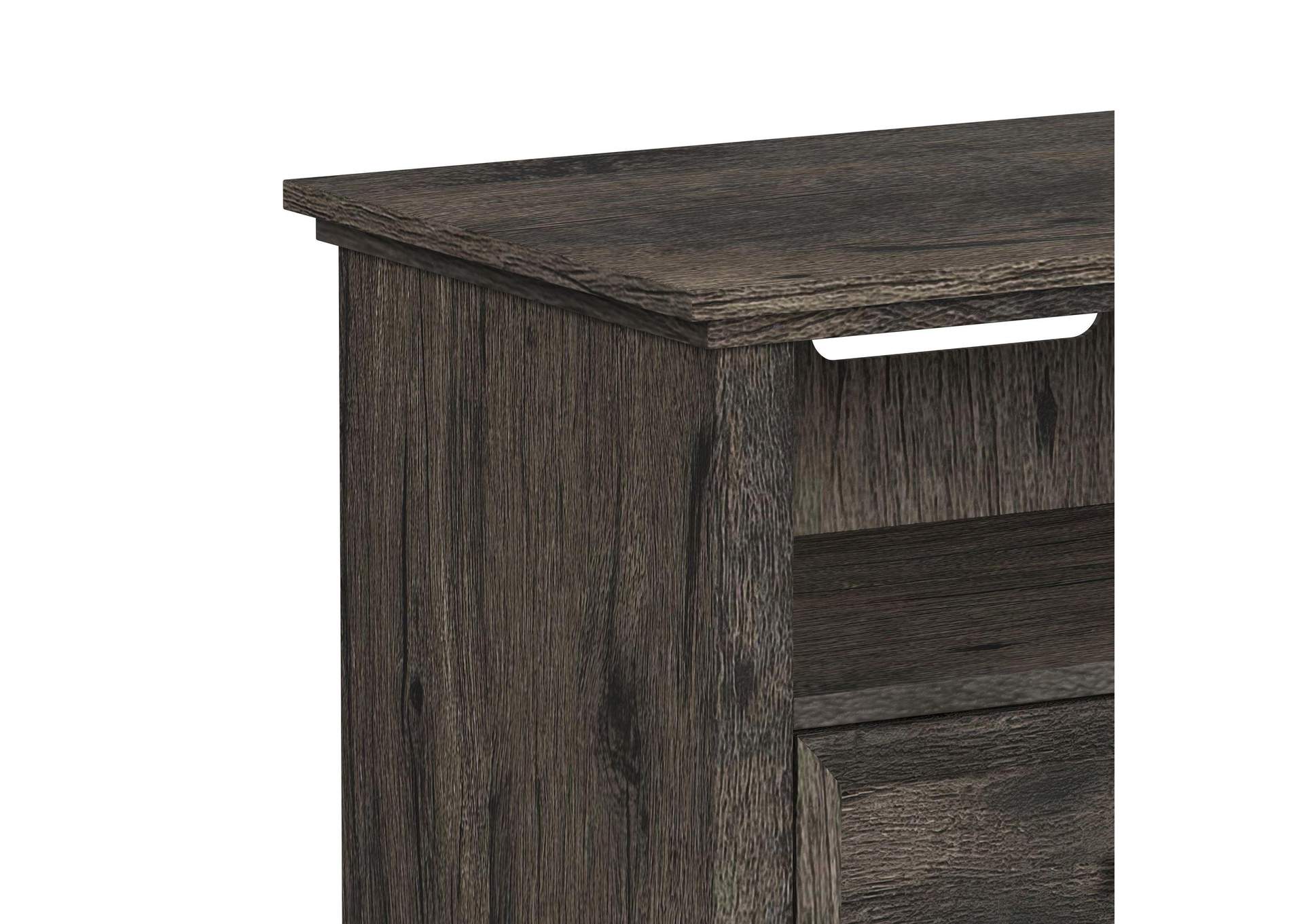 Park Ridge Kit - 82 TV Console With Fireplace Insert In Charcoal image 3
