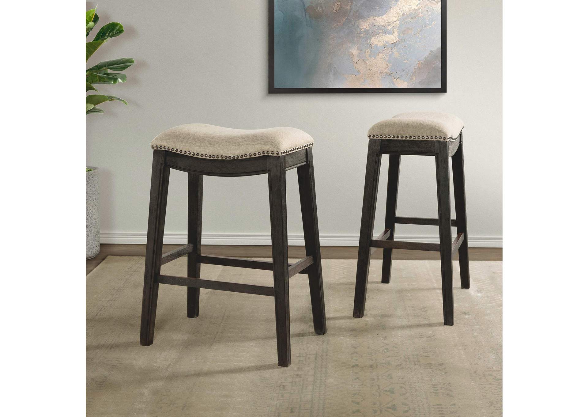 Parkside 30 Barstool - Linen - Dark Wash image 1