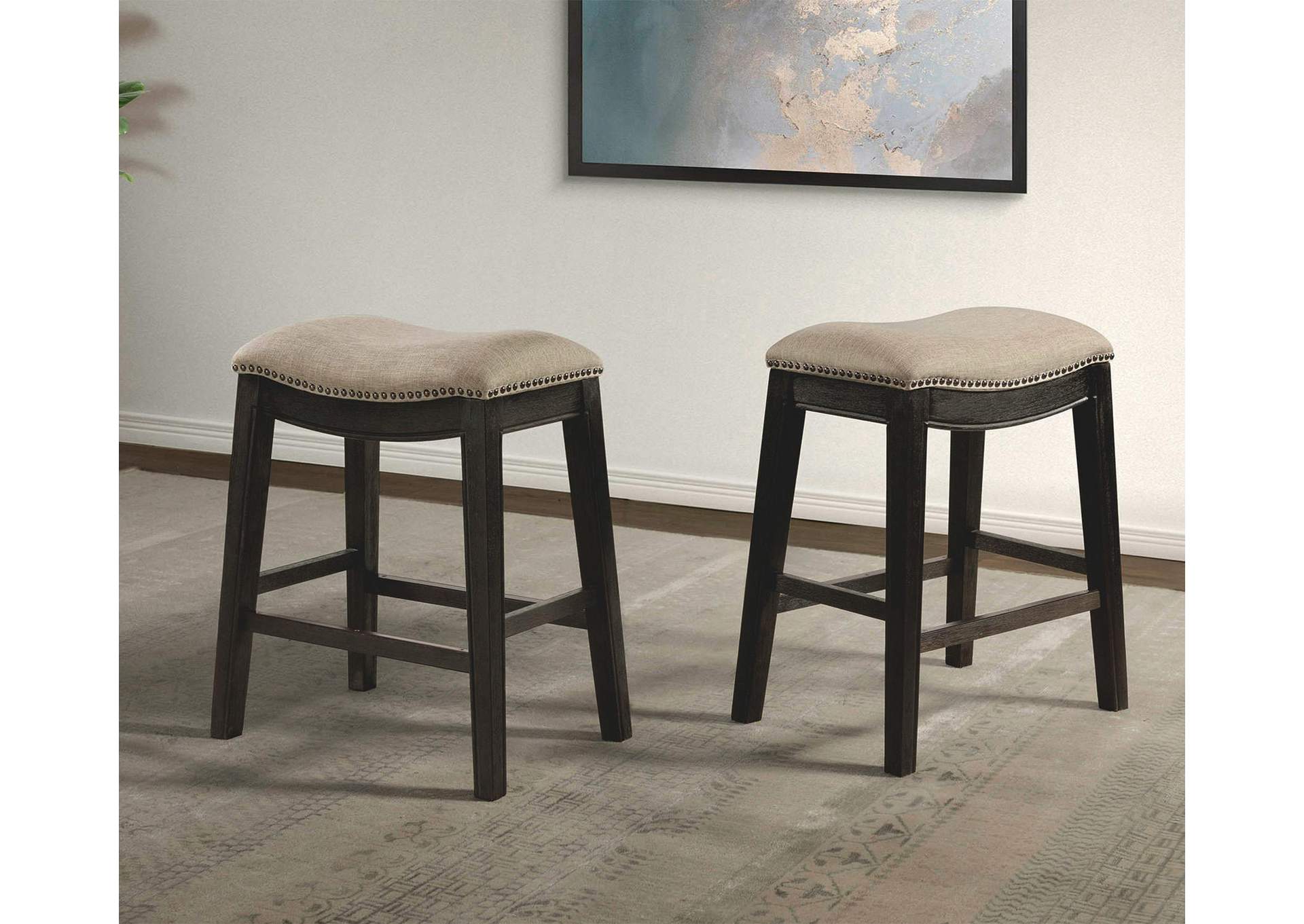 Parkside 24 Counter Stool - Linen - Dark Wash image 1