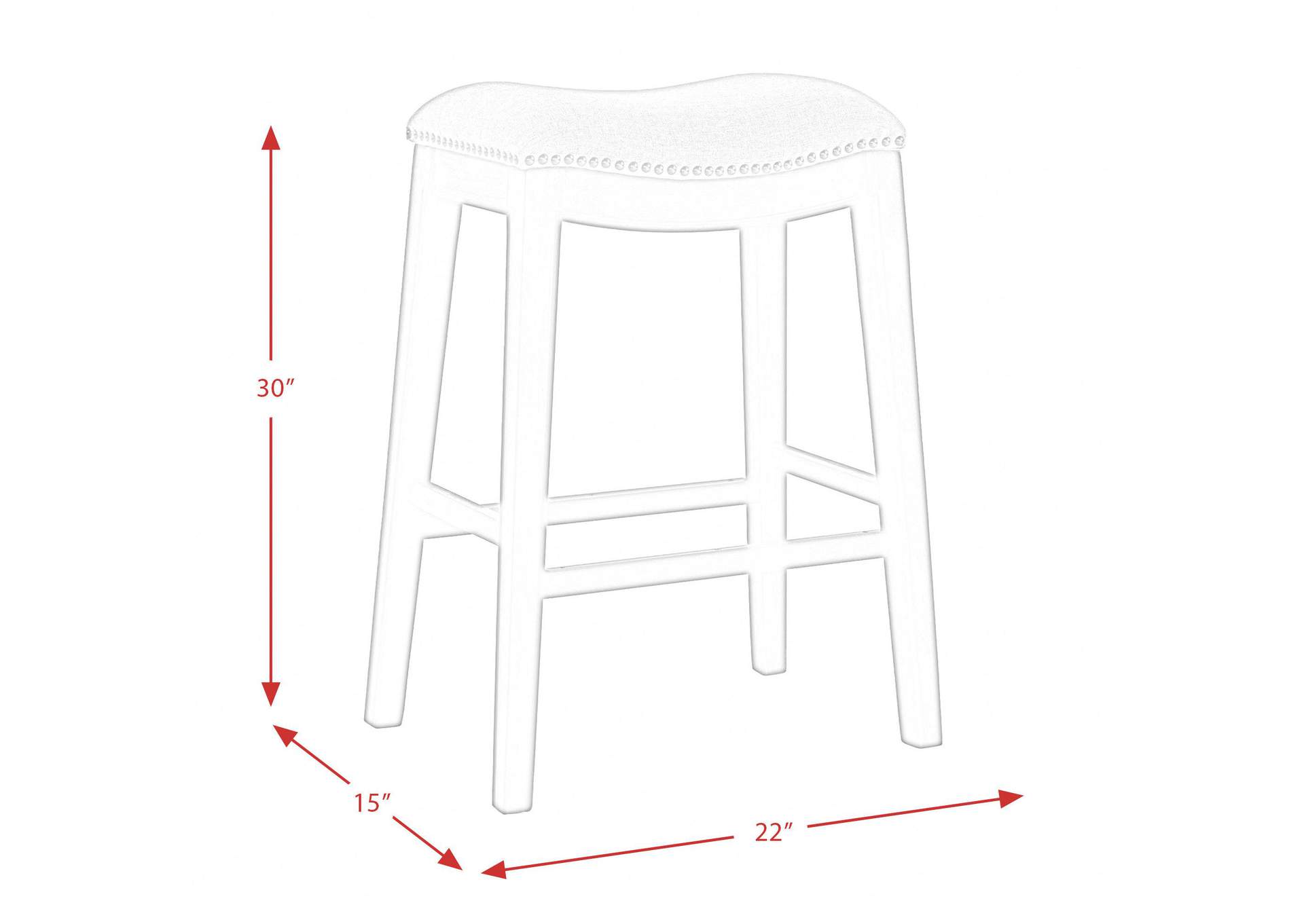 Parkside 30 Barstool - Linen - Dark Wash image 11
