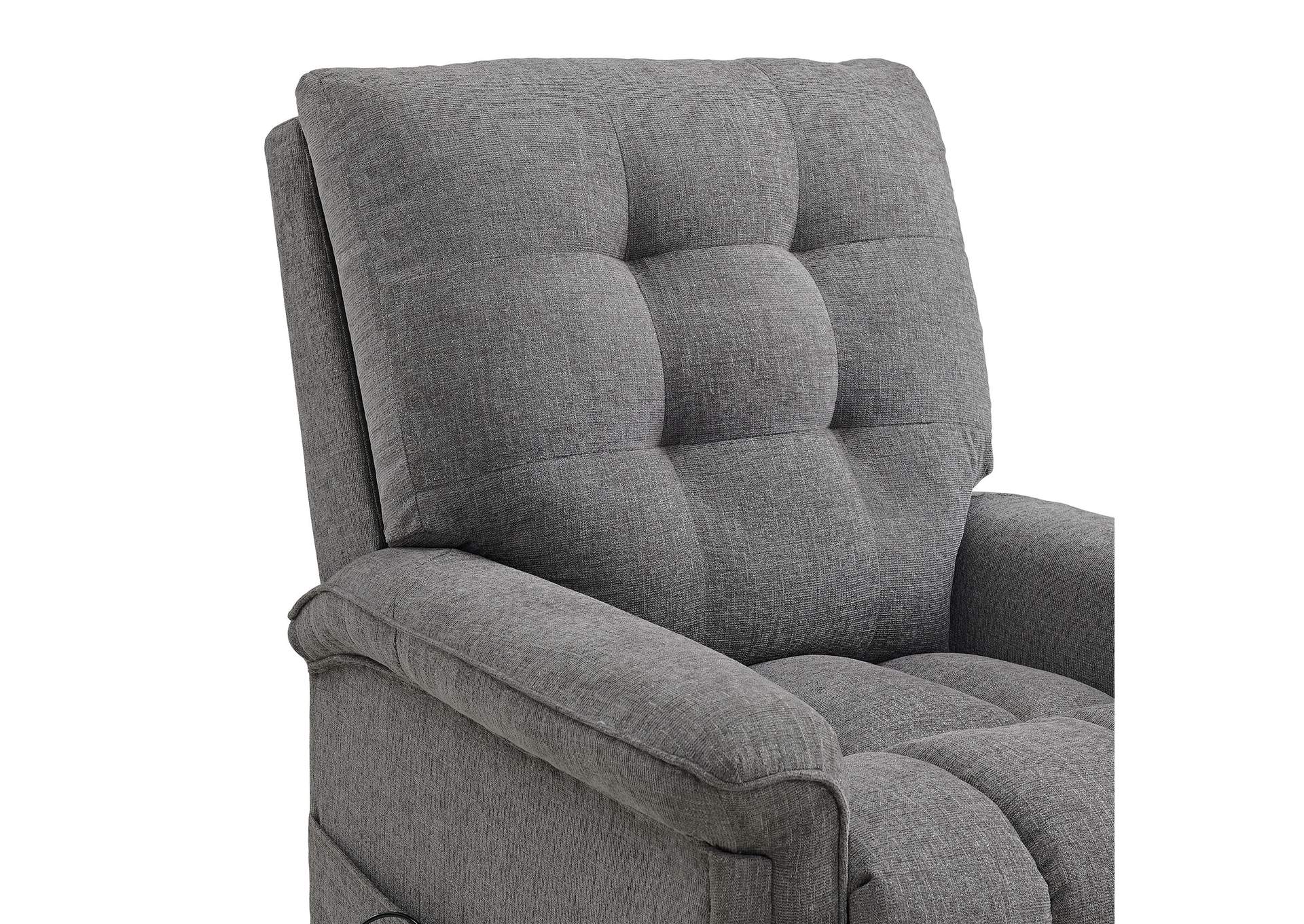 Pecos Power Motion Lift Chair In 15337 - 2 Ribbit Charcoal