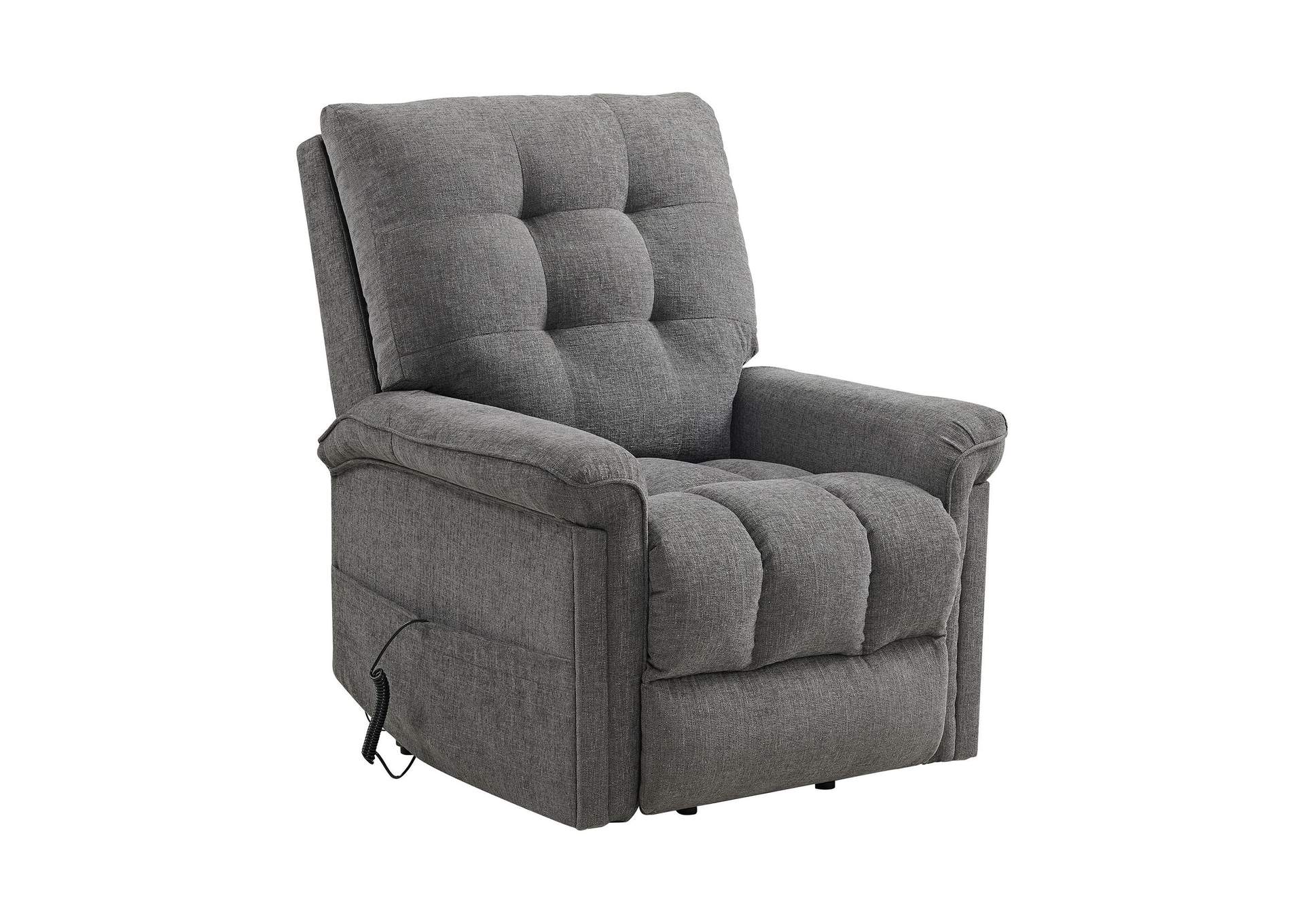 Pecos Power Motion Lift Chair In Ribbit Charcoal Ww image 6