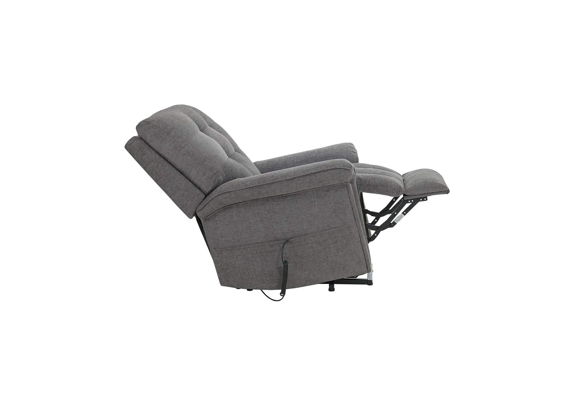 Pecos Power Motion Lift Chair In Ribbit Charcoal Ww image 9