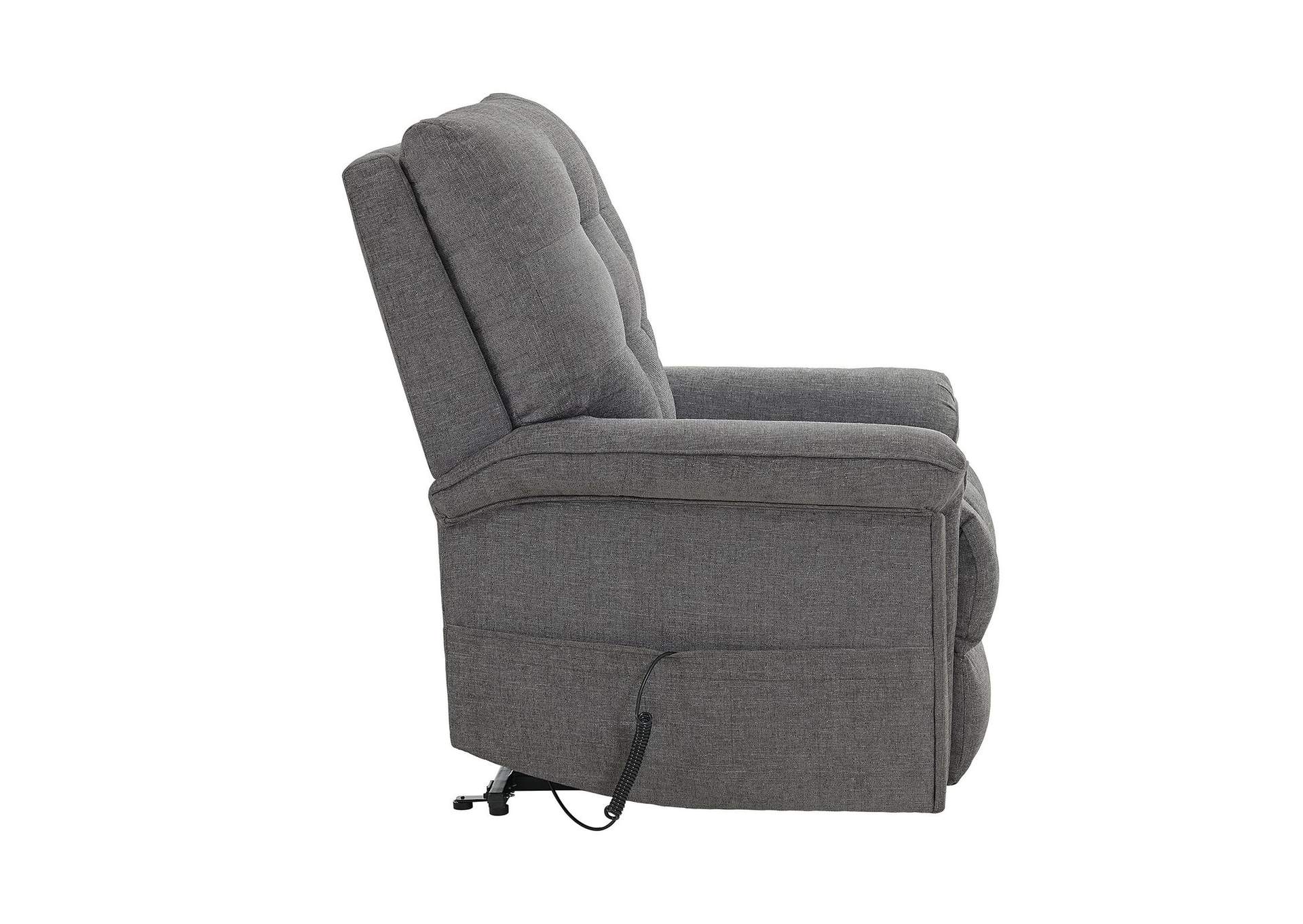Pecos Power Motion Lift Chair In Ribbit Charcoal Ww image 8
