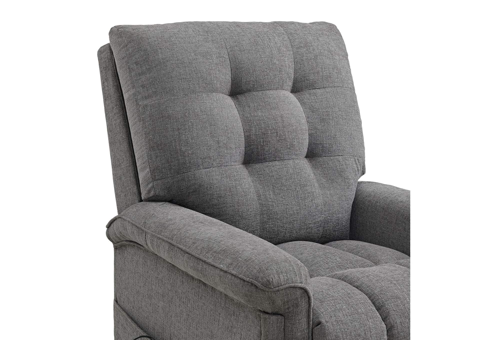 Pecos Power Motion Lift Chair In Ribbit Charcoal Ww image 3
