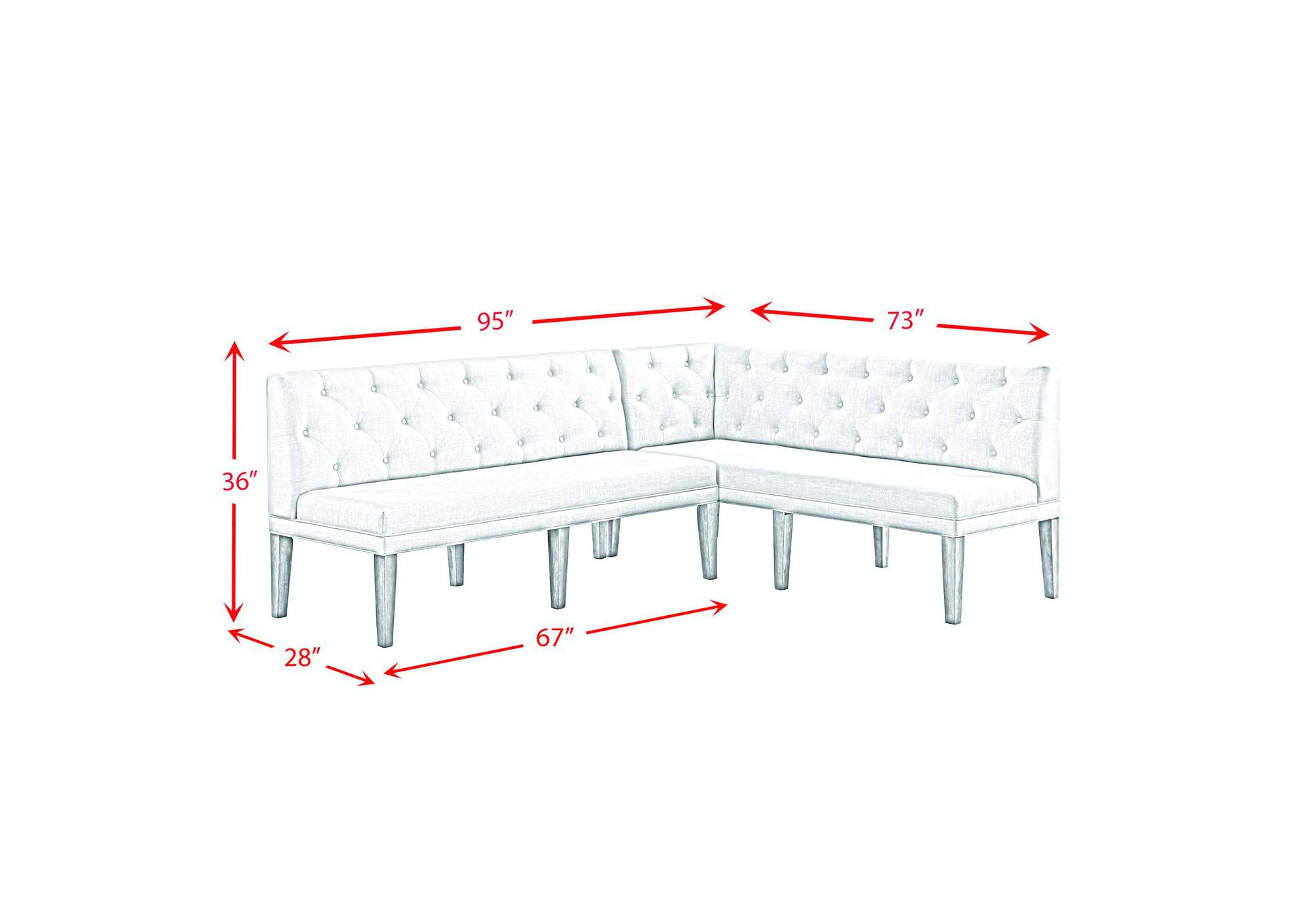 Peyton Sectional Sofa Dining Set image 6