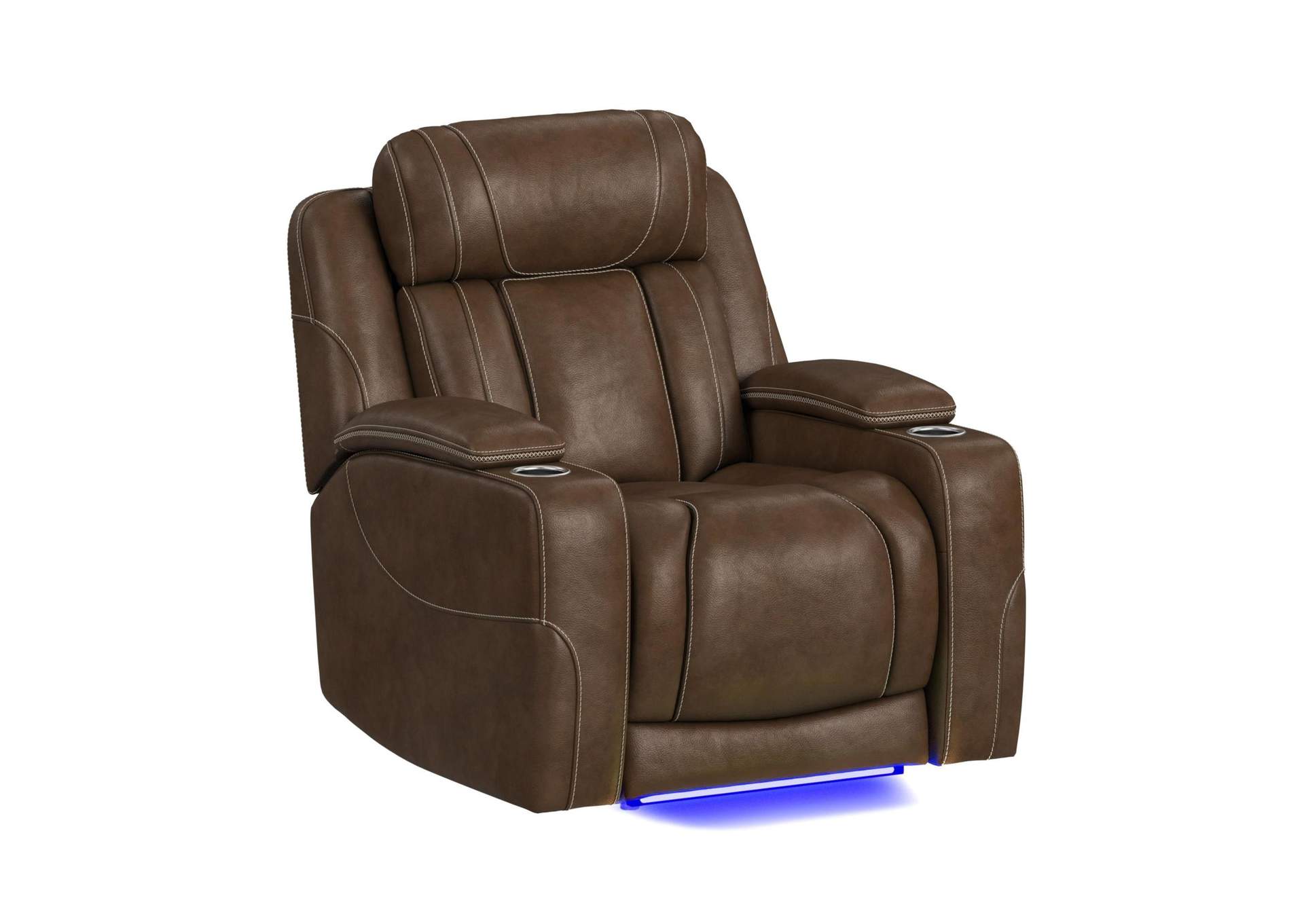 Phantom P3 Recliner With 7 Color Ledin Leather Gel Umber image 12