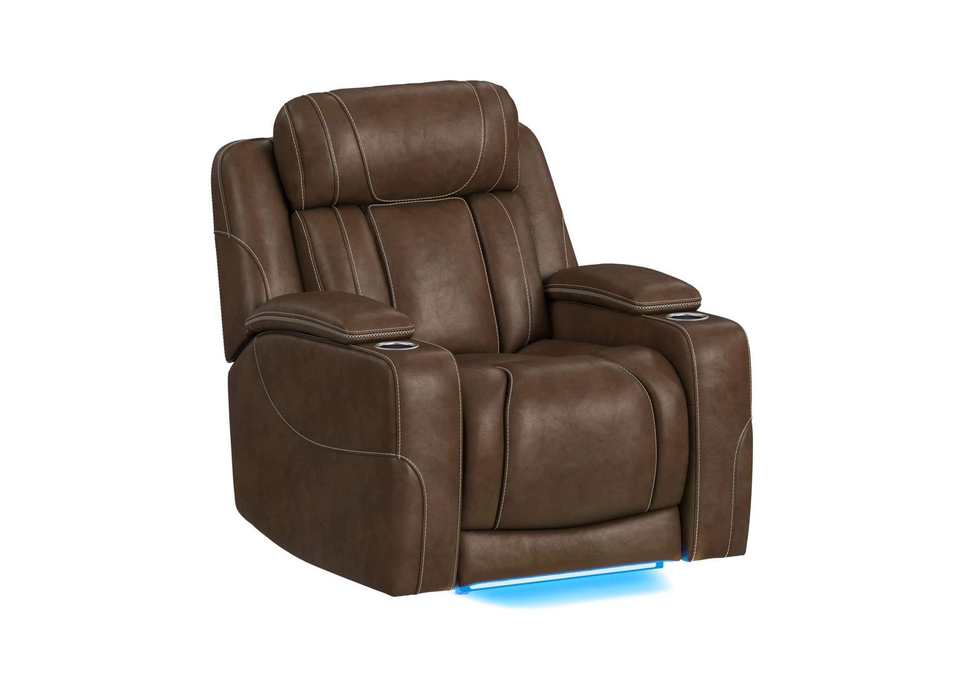 Phantom P3 Recliner With 7 Color Ledin Leather Gel Umber image 9