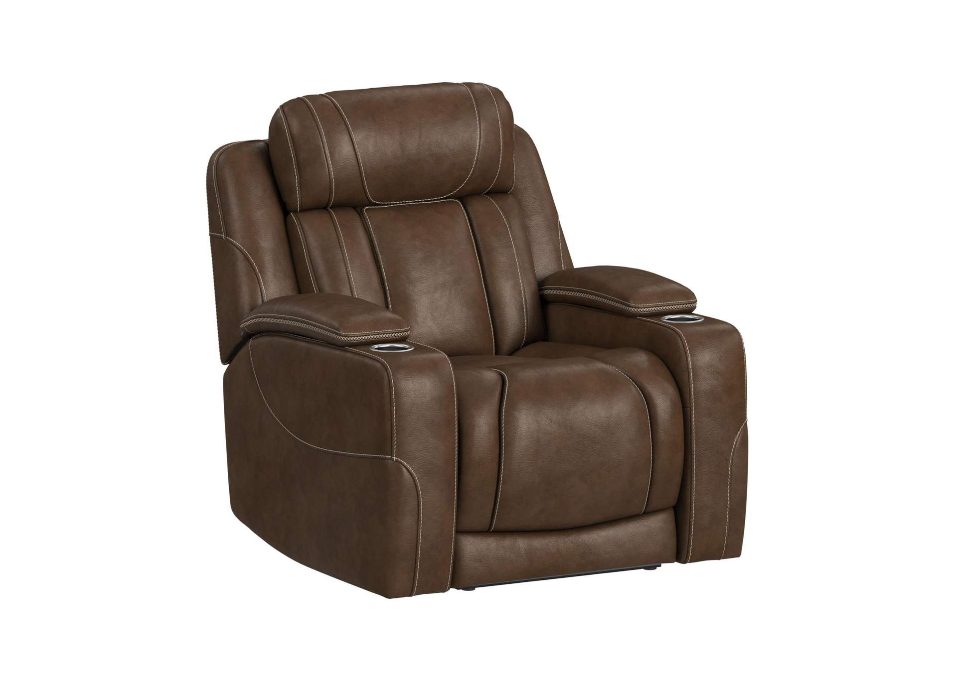 Phantom P3 Recliner With 7 Color Ledin Leather Gel Umber image 18