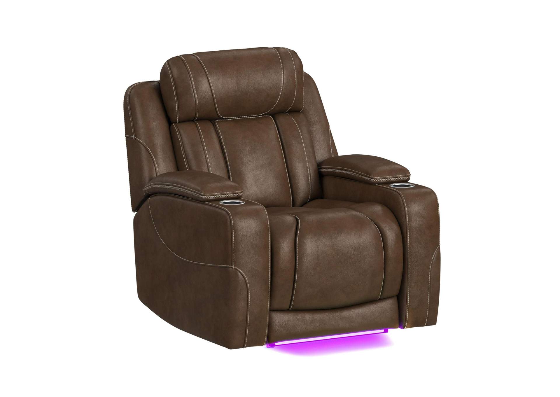 Phantom P3 Recliner With 7 Color Ledin Leather Gel Umber image 7
