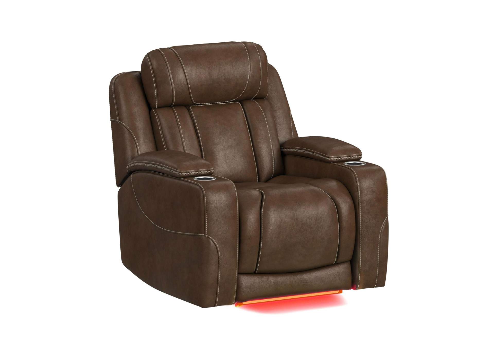 Phantom P3 Recliner With 7 Color Ledin Leather Gel Umber image 5