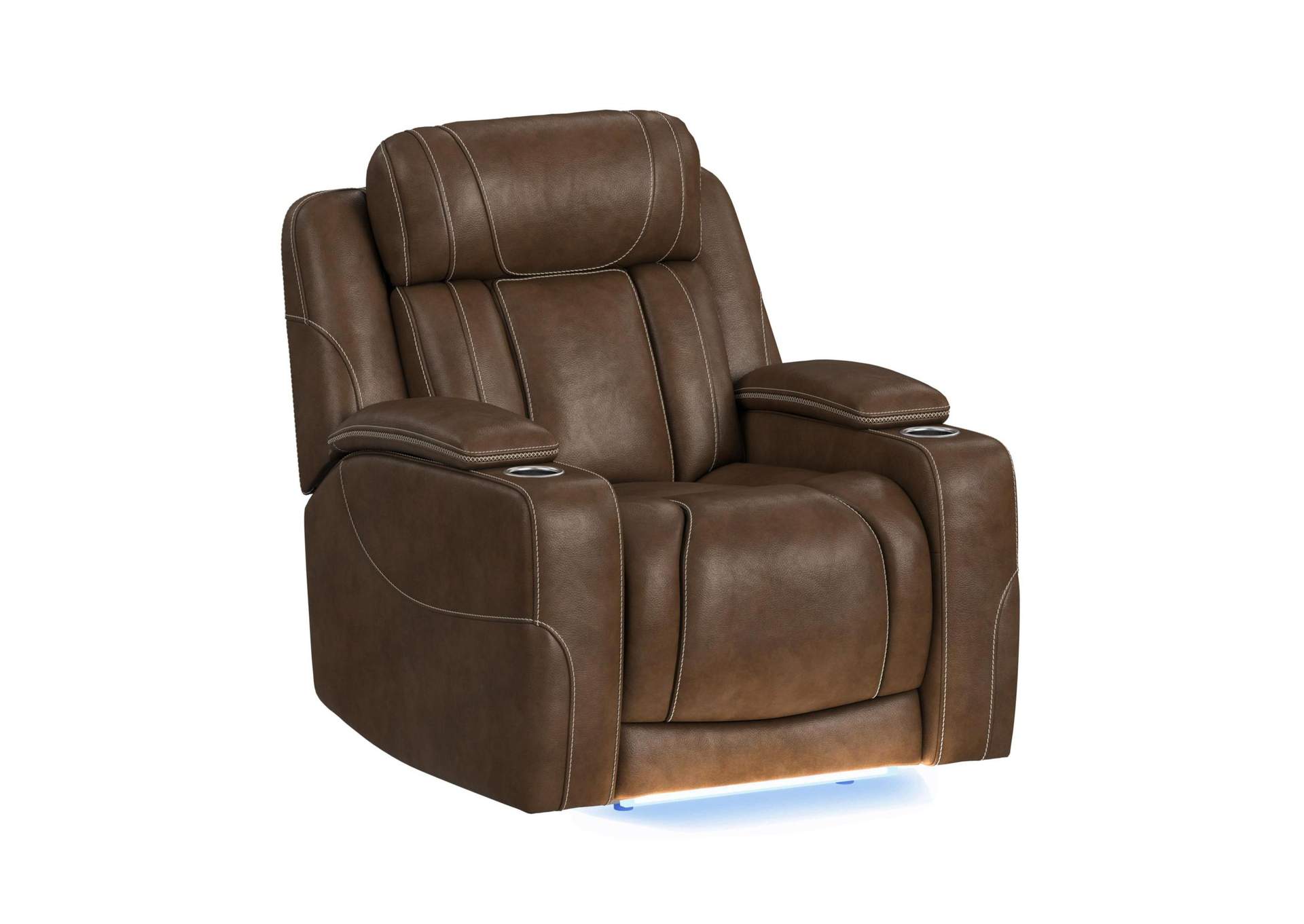 Phantom P3 Recliner With 7 Color Ledin Leather Gel Umber image 16