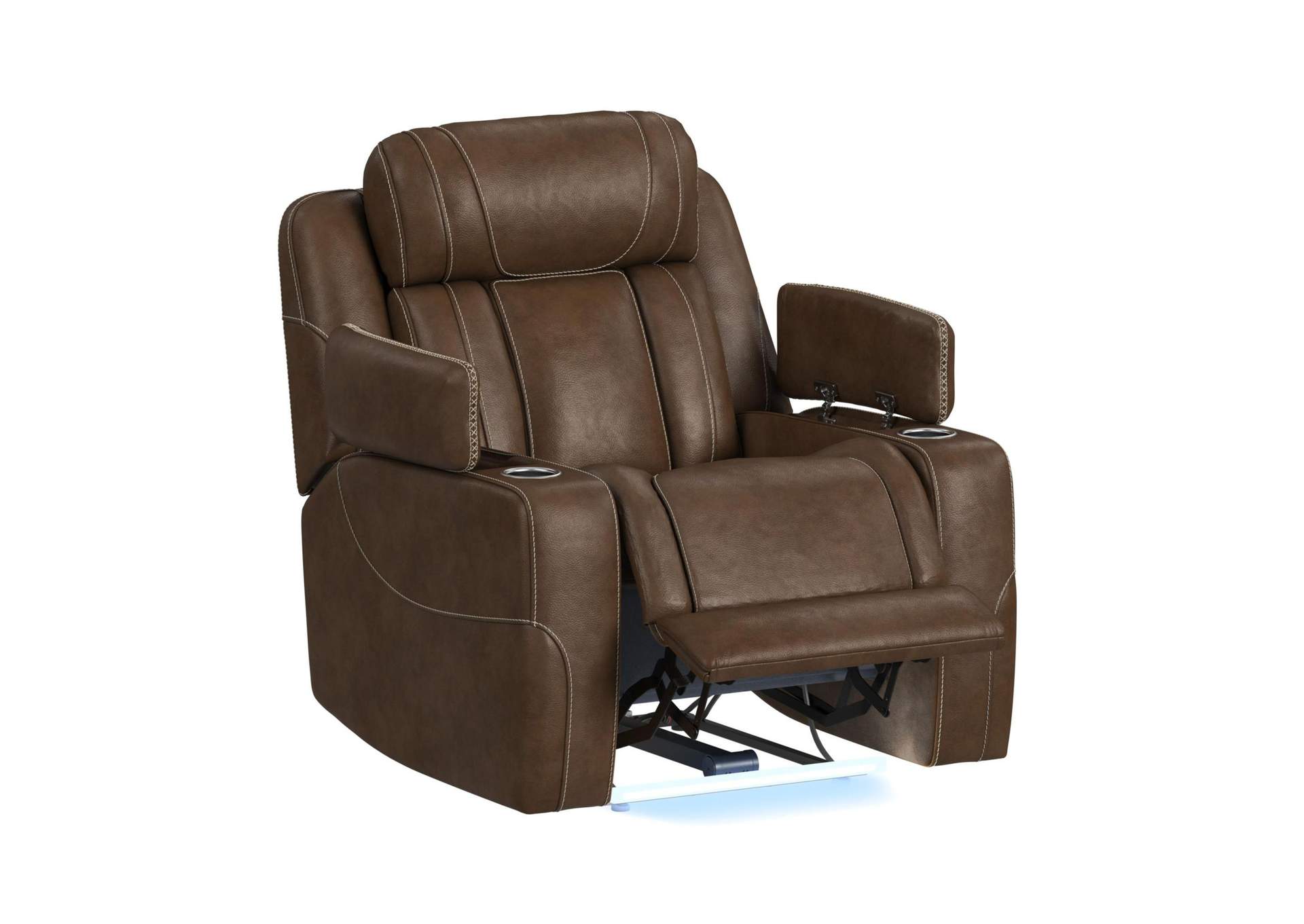 Phantom P3 Recliner With 7 Color Ledin Leather Gel Umber image 15