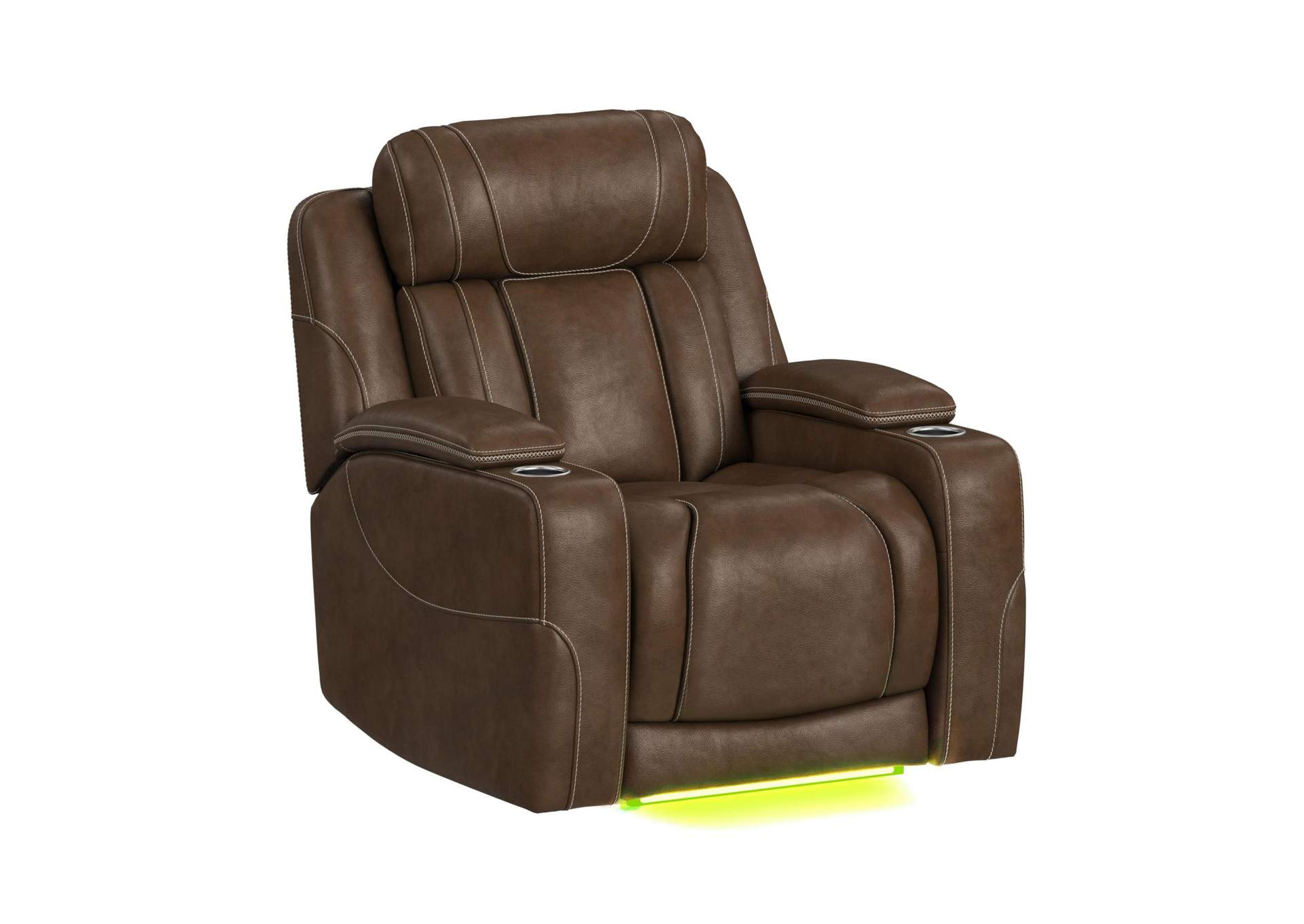 Phantom P3 Recliner With 7 Color Ledin Leather Gel Umber image 14