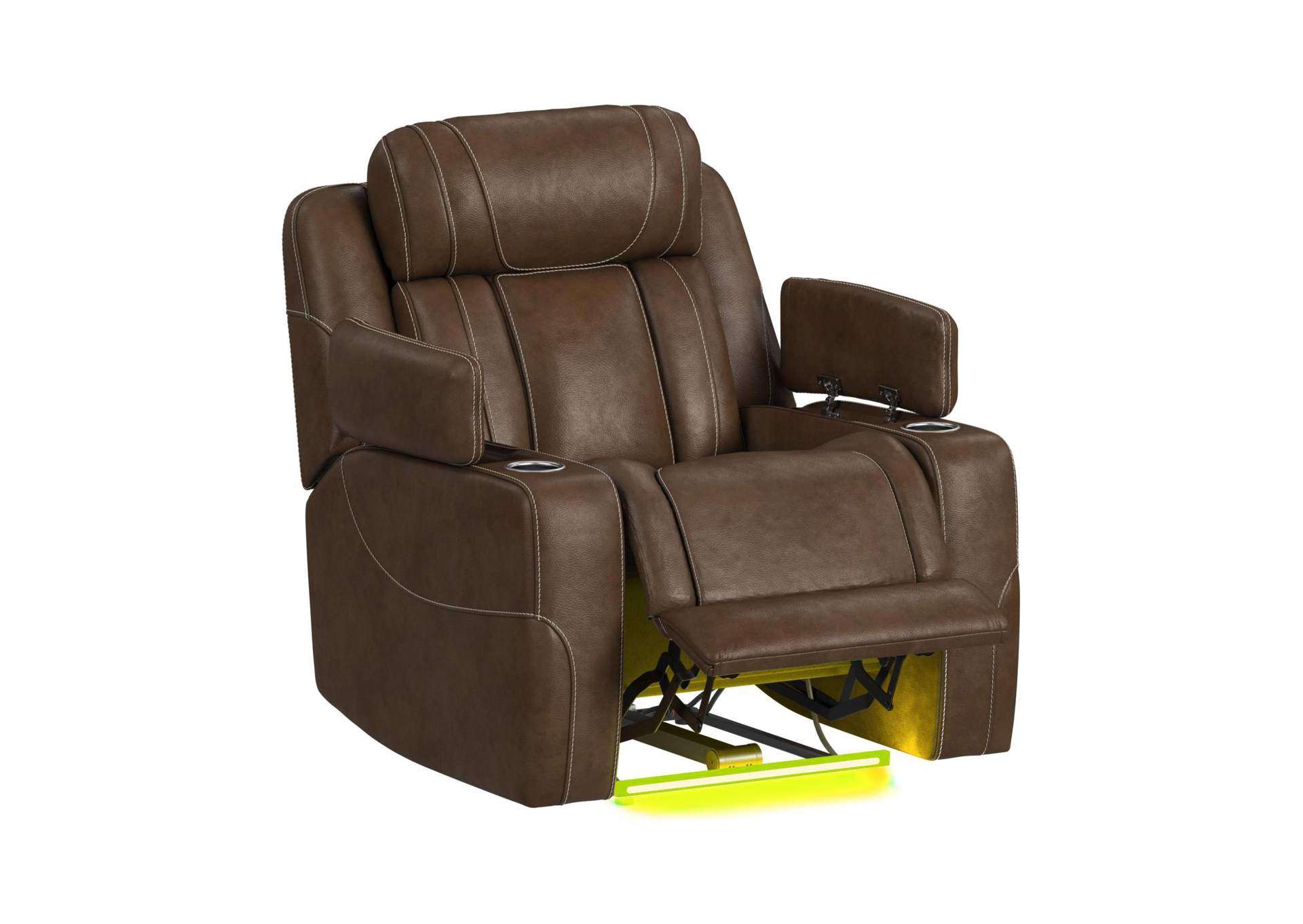 Phantom P3 Recliner With 7 Color Ledin Leather Gel Umber image 13