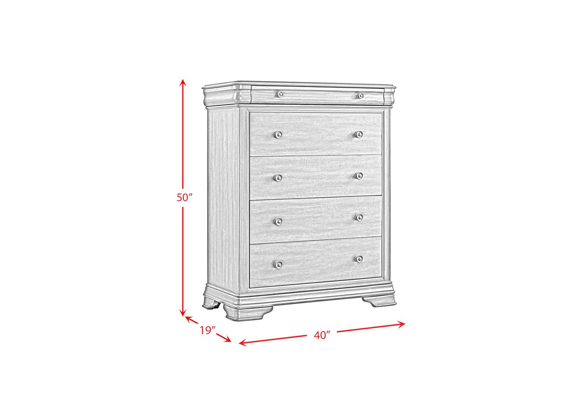 Phillipe 5 - Drawer Chest In Cherry image 7