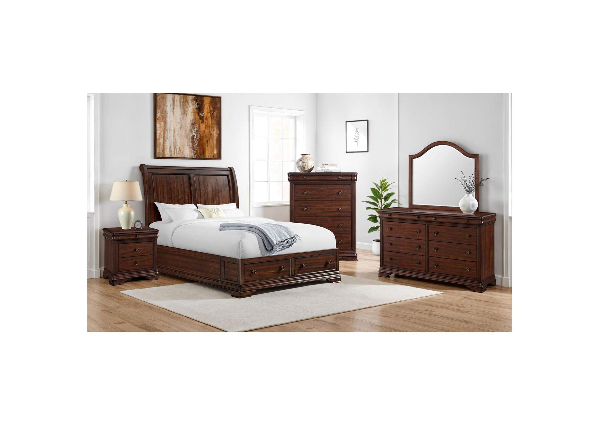 Phillipe 5 - Drawer Chest In Cherry