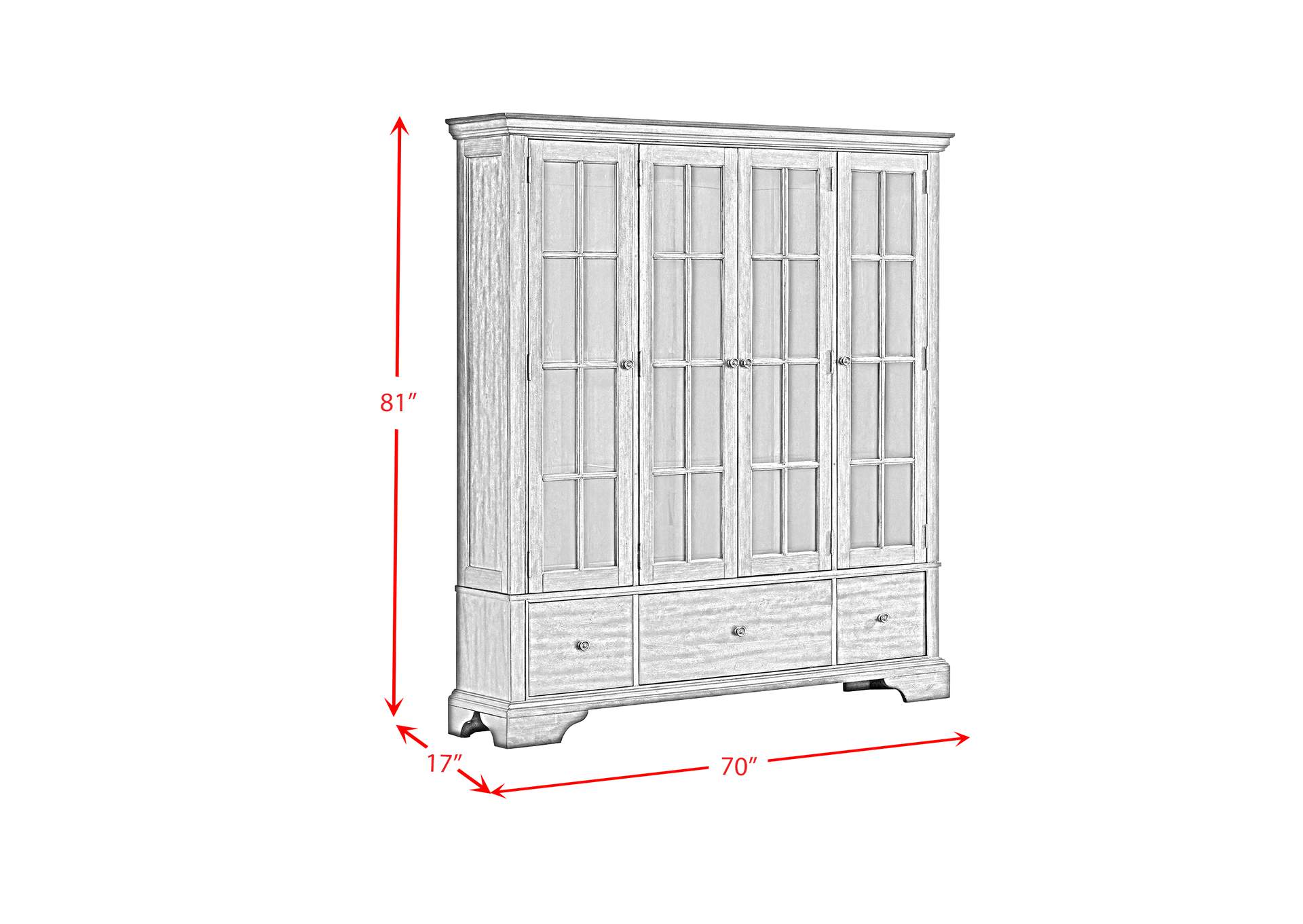 Phillipe Complete Curio In Cherry image 9