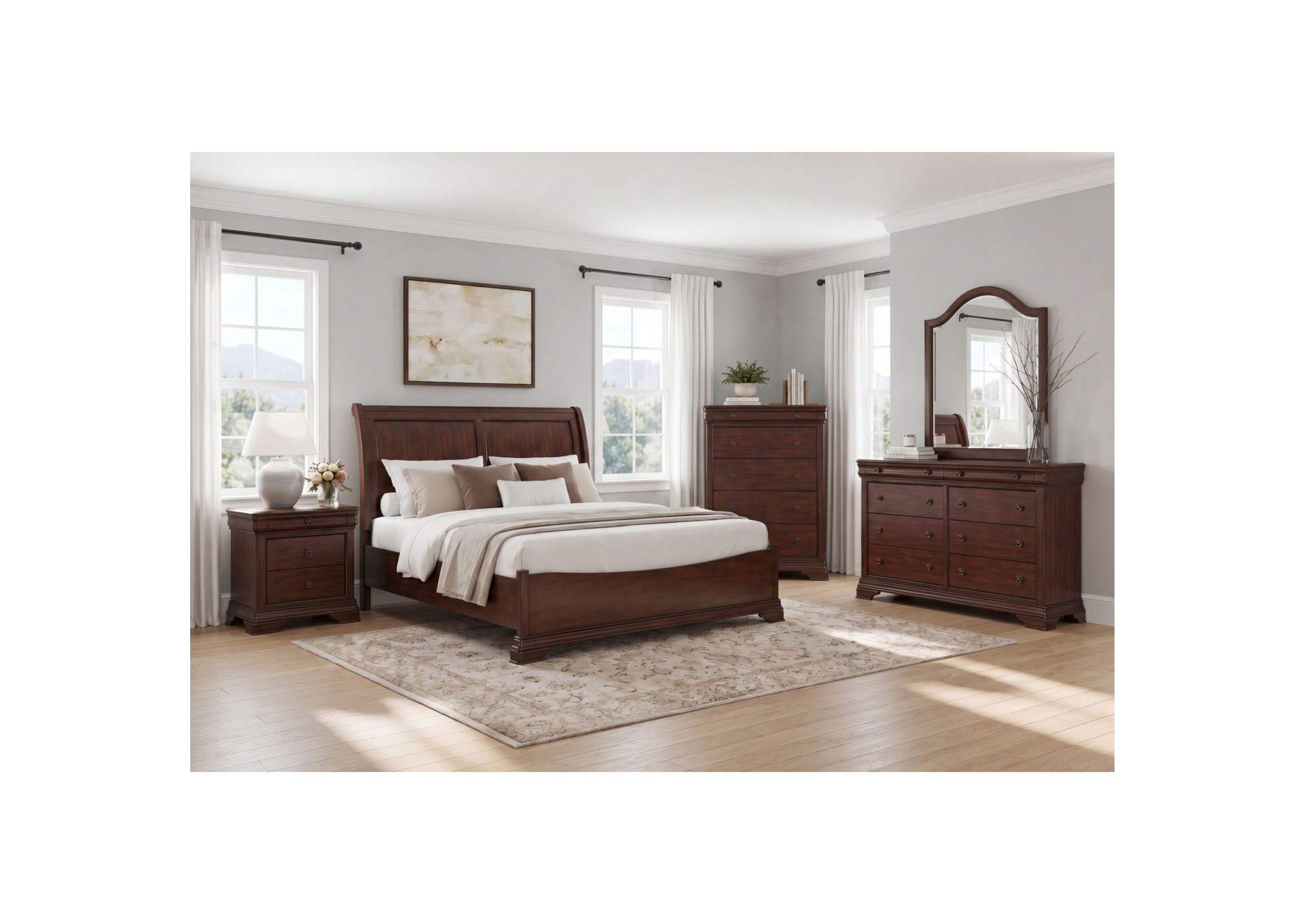 Phillipe 8 - Drawer Dresser In Cherry image 1